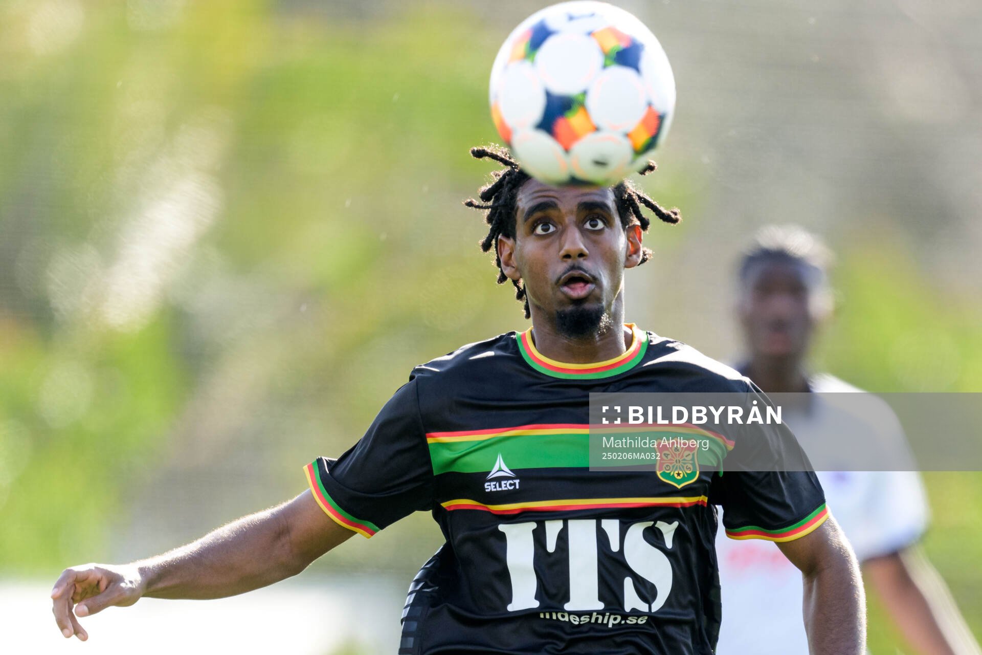 Harun Ibrahim of GAIS during the friendly football match between GAIS and B.93 on February 6, 2025 in Albir. 