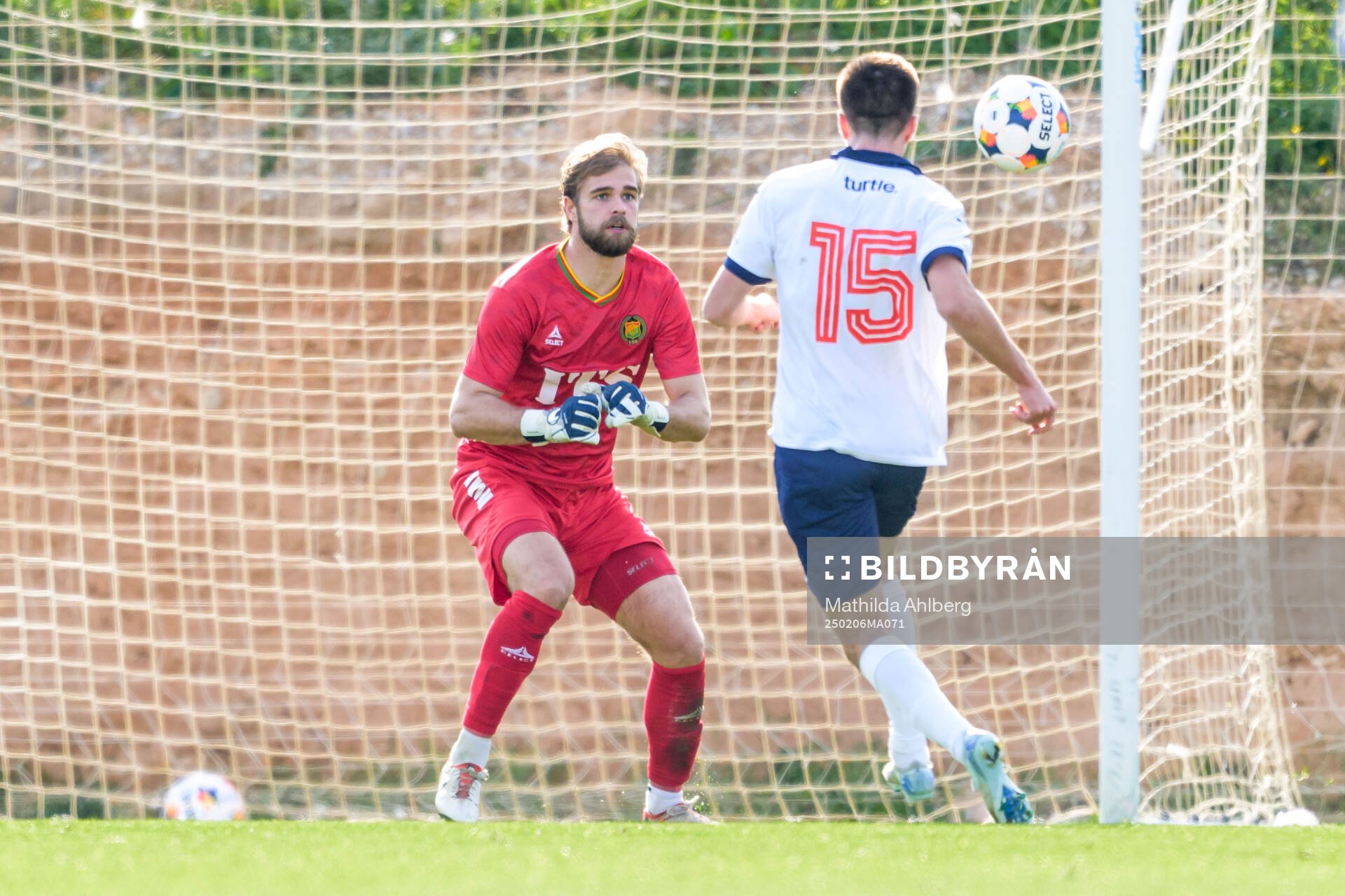 Goalkeeper Victor Astor of GAIS during the friendly football match between GAIS and B.93 on February 6, 2025 in Albir. 