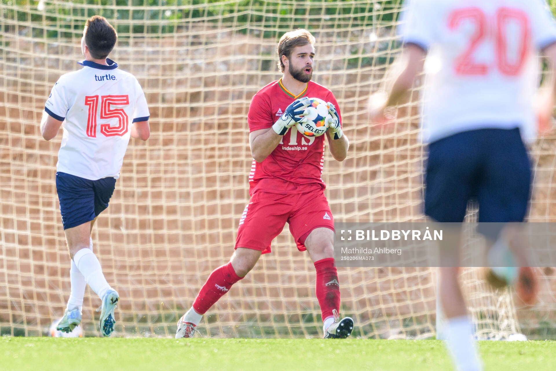Goalkeeper Victor Astor of GAIS during the friendly football match between GAIS and B.93 on February 6, 2025 in Albir. 