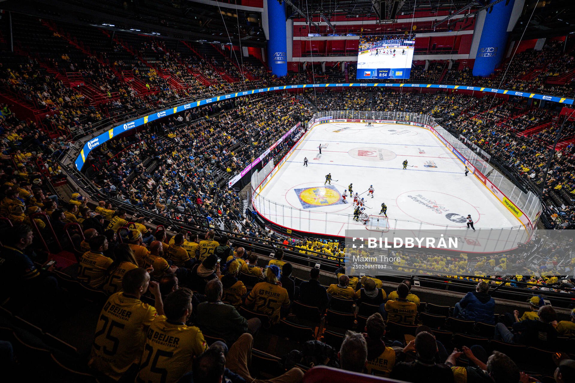 General interior view over Avicii Arena