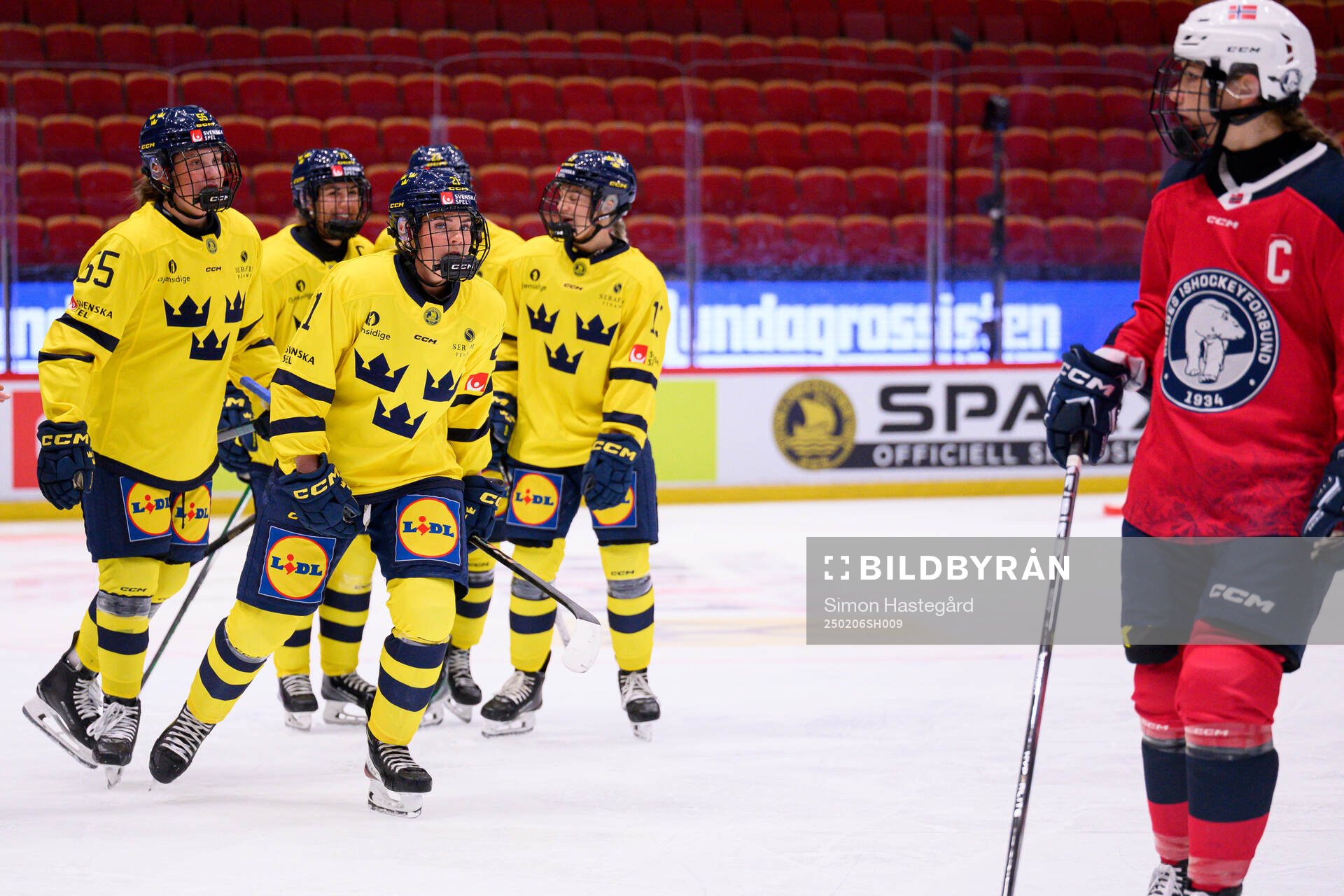 Lova Blom of Sweden celebrates