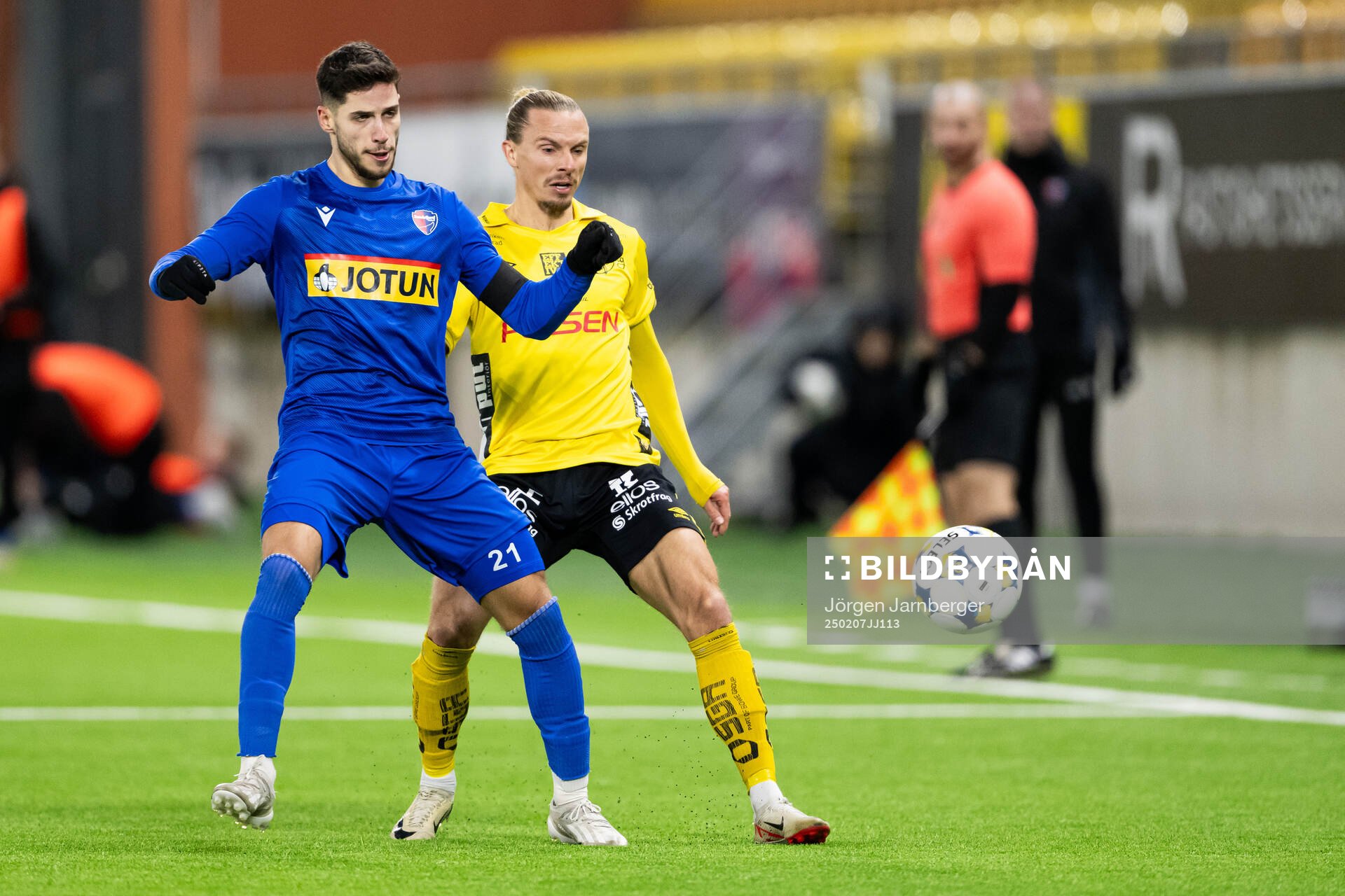 Sandefjords Evangelos Patoulidis och Elfsborgs Niklas Hult