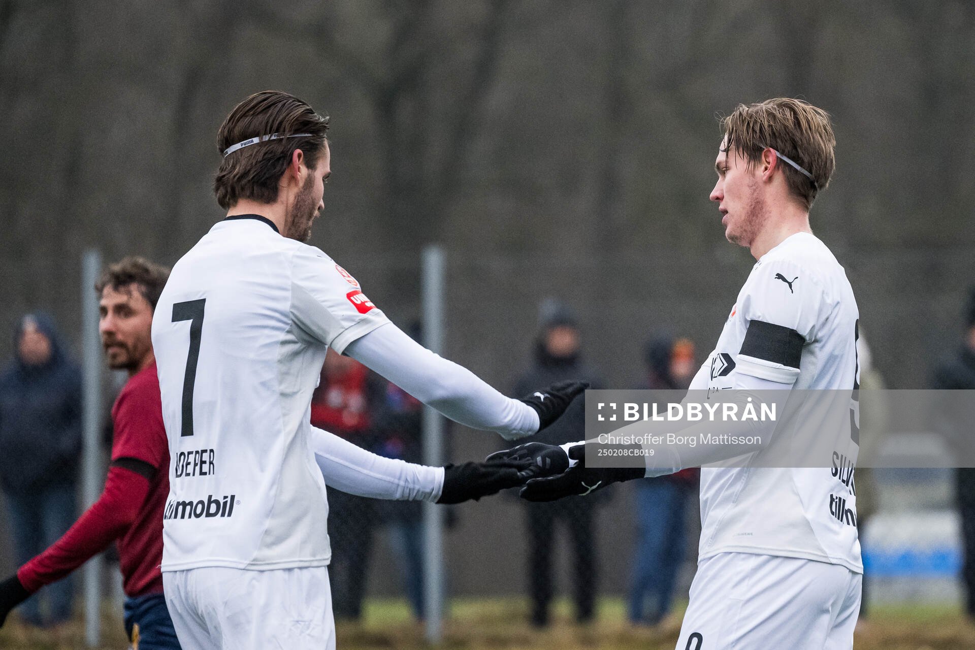 Helsingborgs Wilhelm Loeper och Taylor Silverholt jublar
