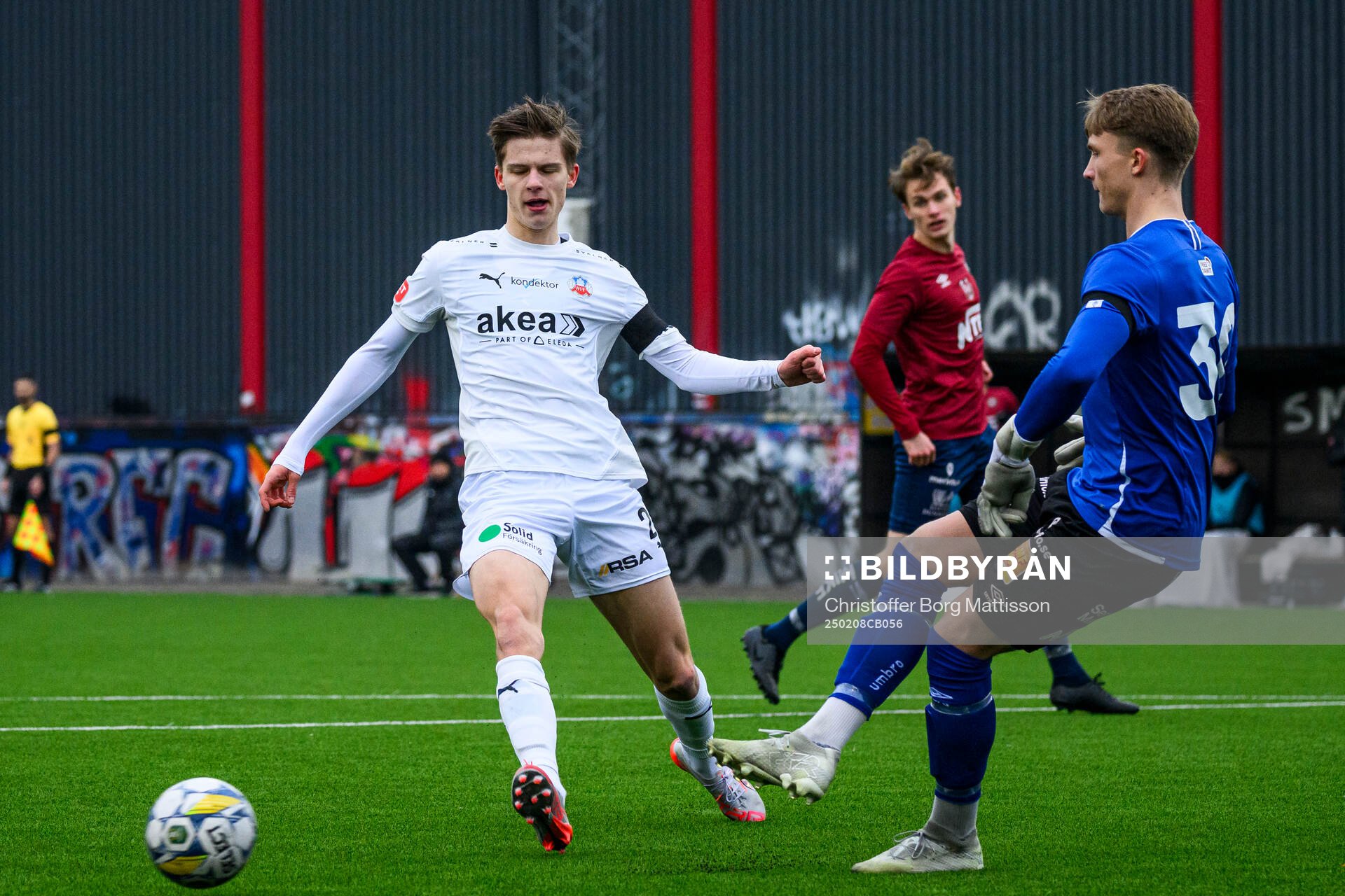 Helsingborgs Adrian Svanbäck och Örgrytes Alex Rahm