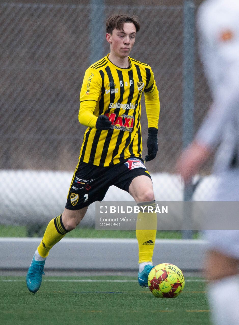 IFK Hässleholms Gustav Persson i träningsmatchen mellan