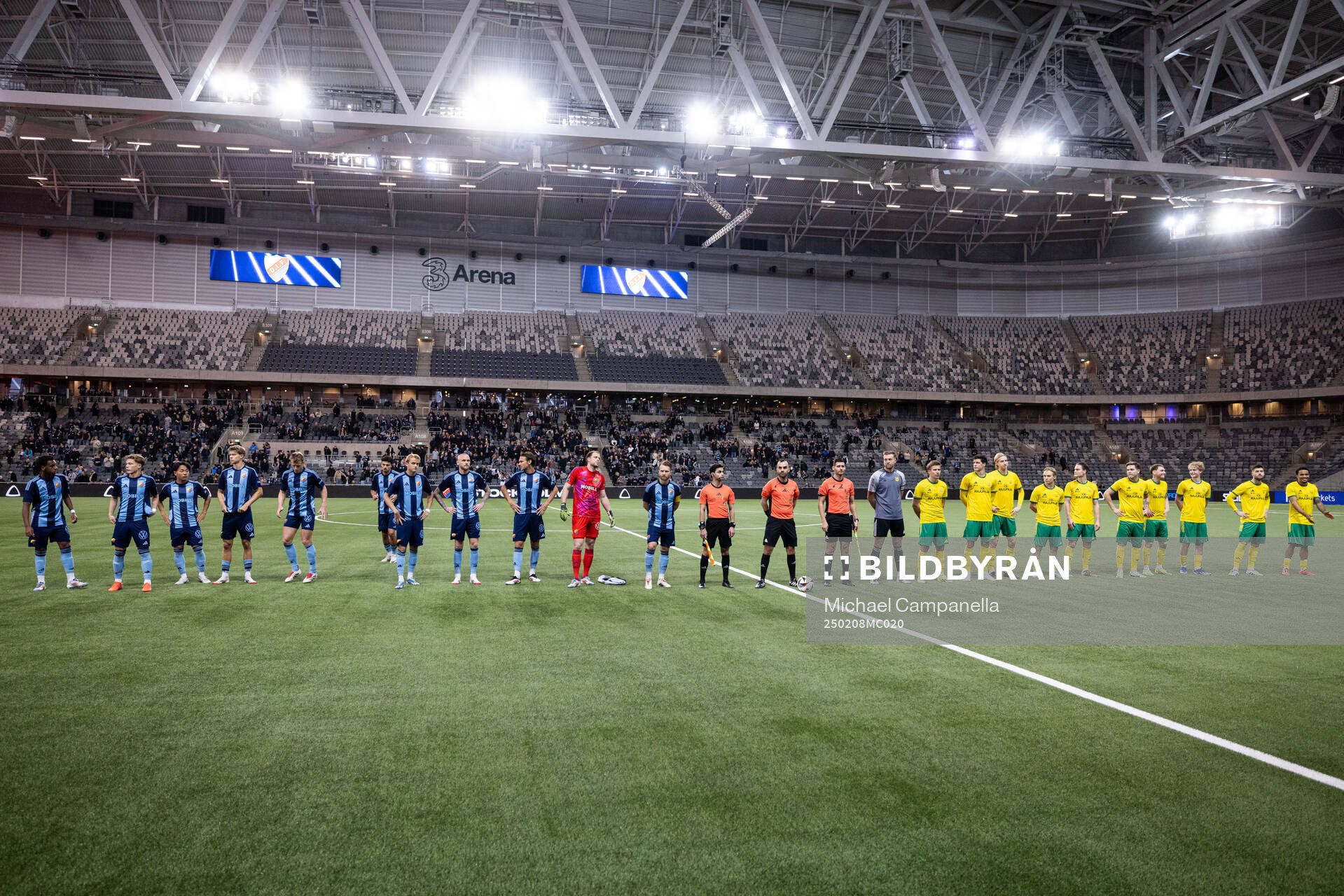 Djurgårdens och Ilves spelare i en lineup