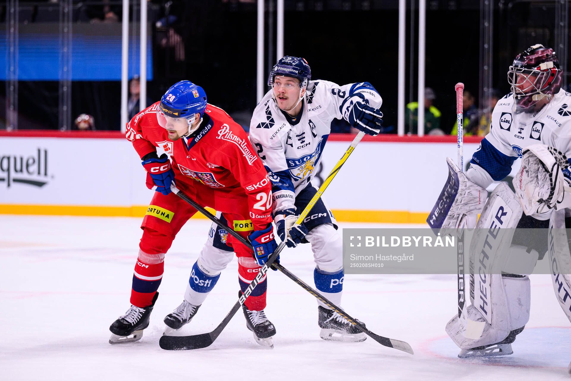 Michal Kunc of Czech Republic and Oskari Laaksonen of