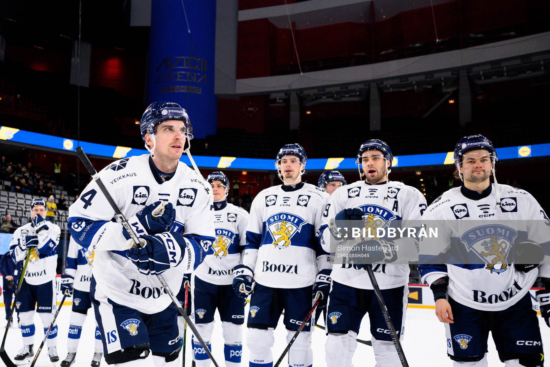 Julius Nättinen of Finland is awarded players of the game