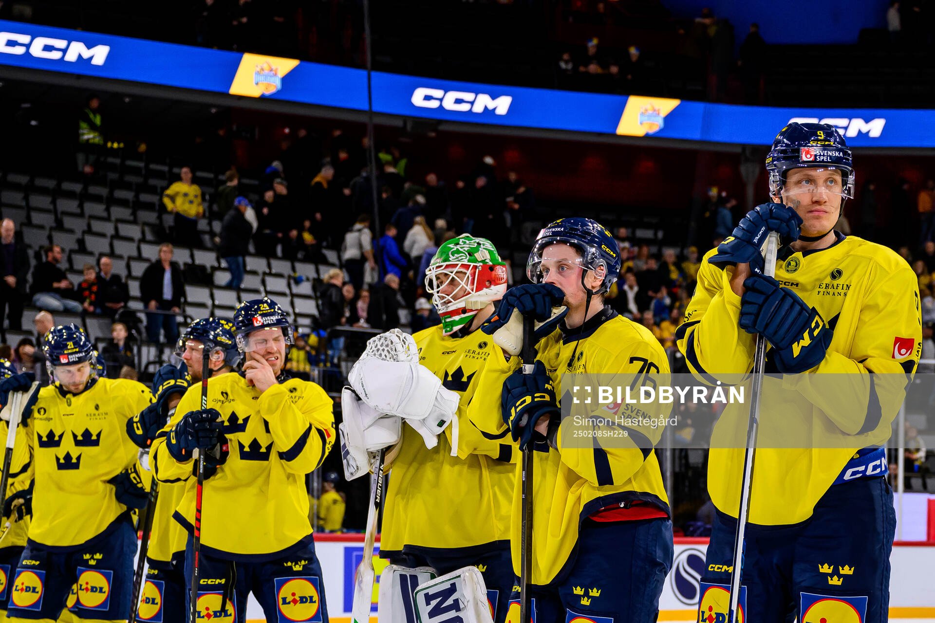 Goalkeeper Arvid Holm , Jonathan Dahlén and Gabriel
