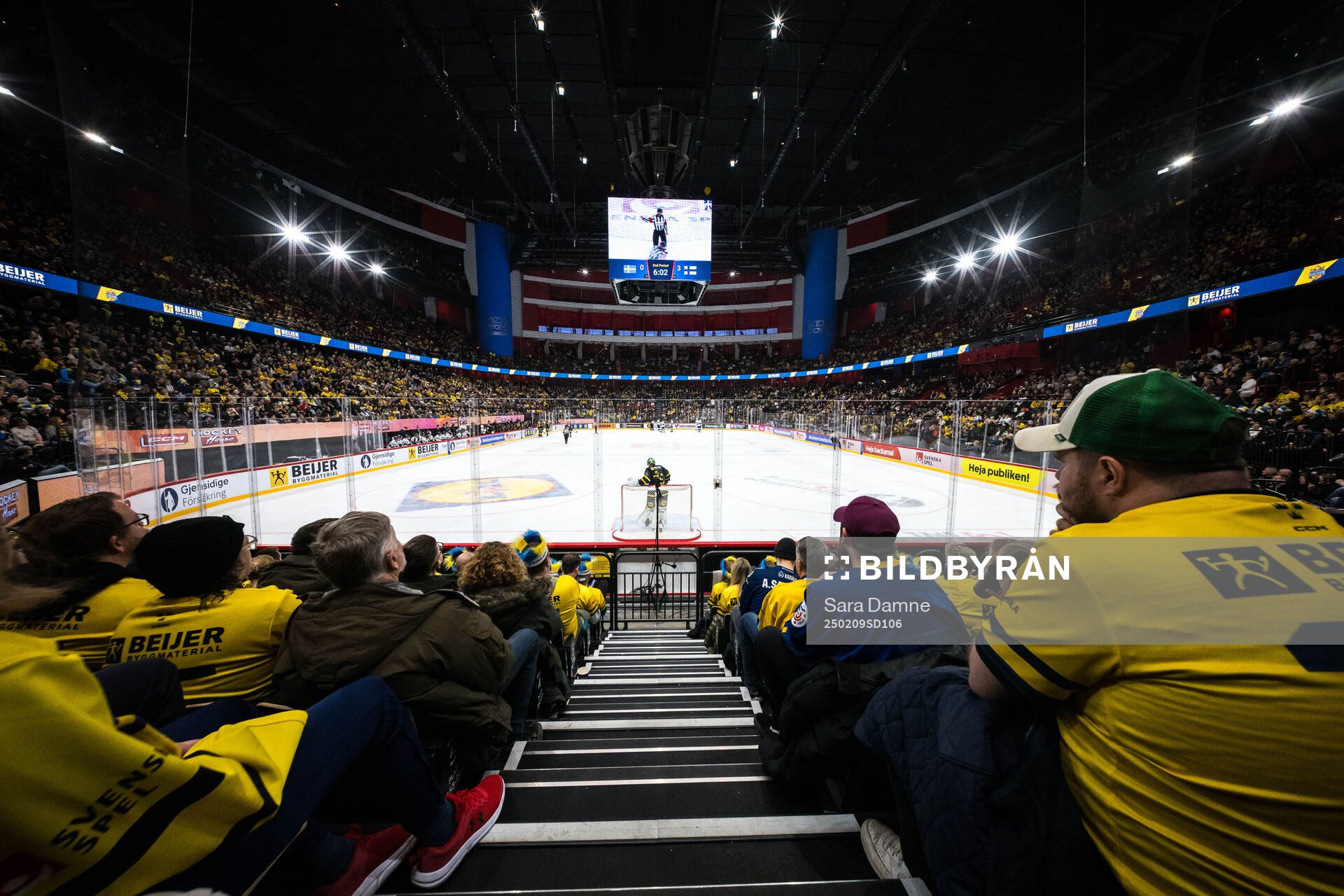 General view of Avicii Arena from a spectators seat
