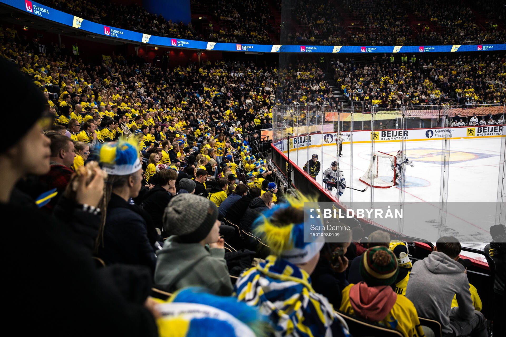 General view of Avicii Arena from a spectators seat