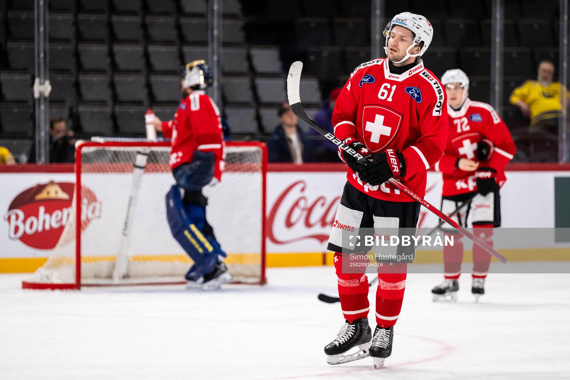 Dario Rohrbach of Switzerland looks dejected
