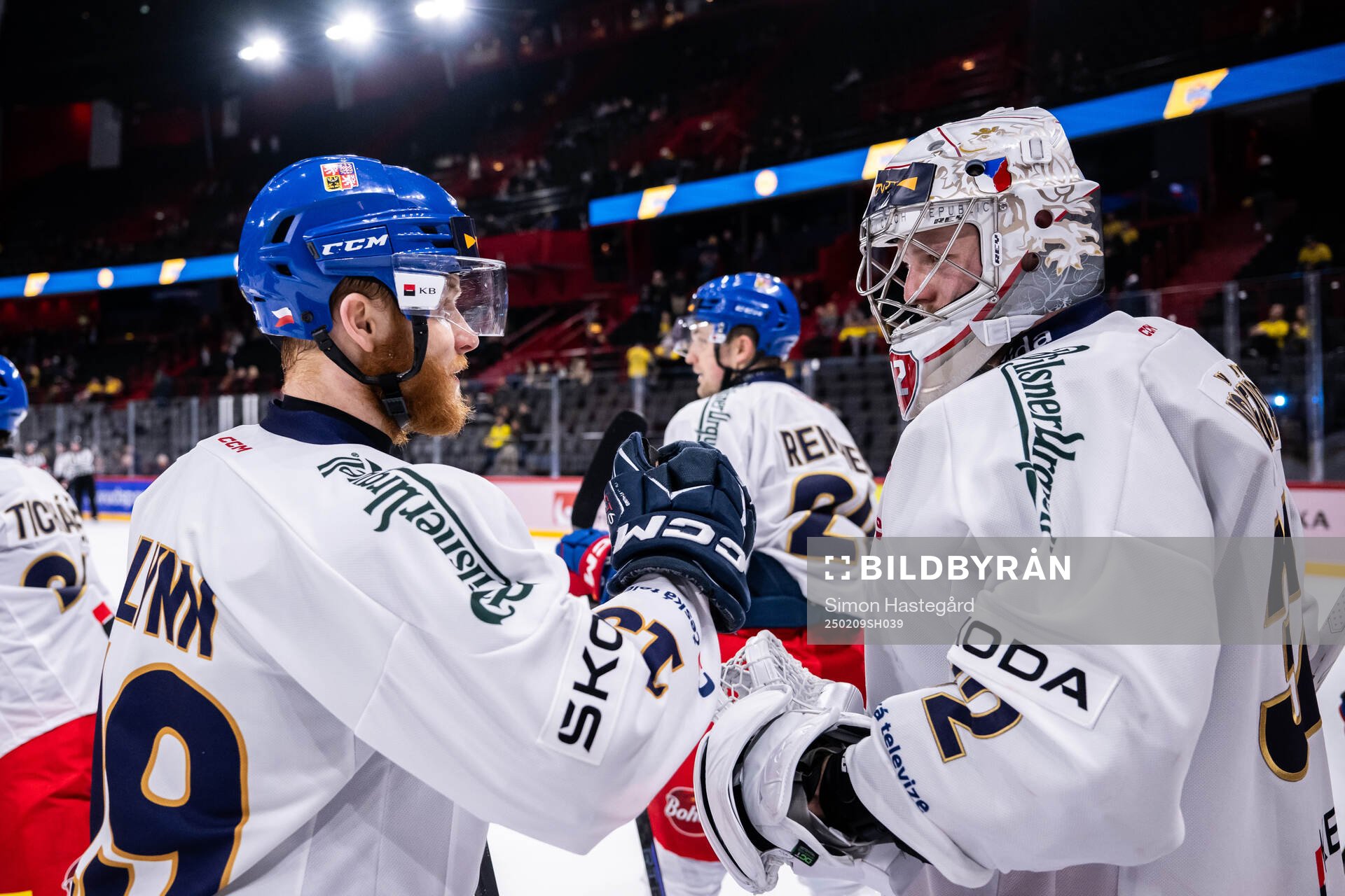 Oscar Flynn and Josef Korenar of Czech Republic celebrate