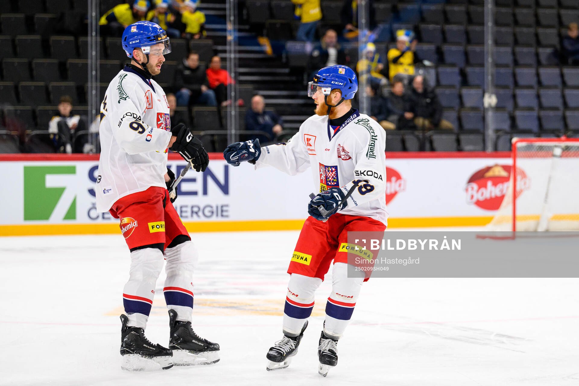 Radim Zohorna and Oscar Flynn of Czech Republic celebrate