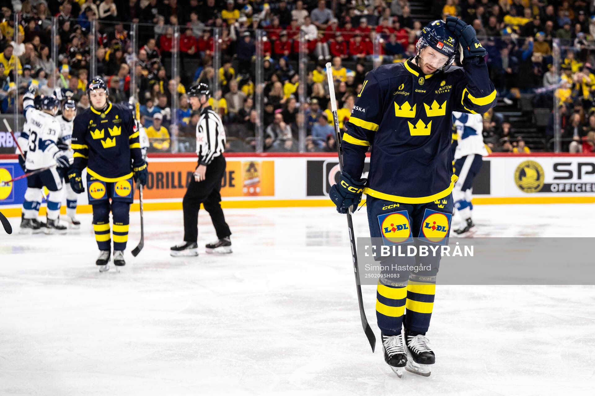 Christoffer Ehn of Sweden looks dejected