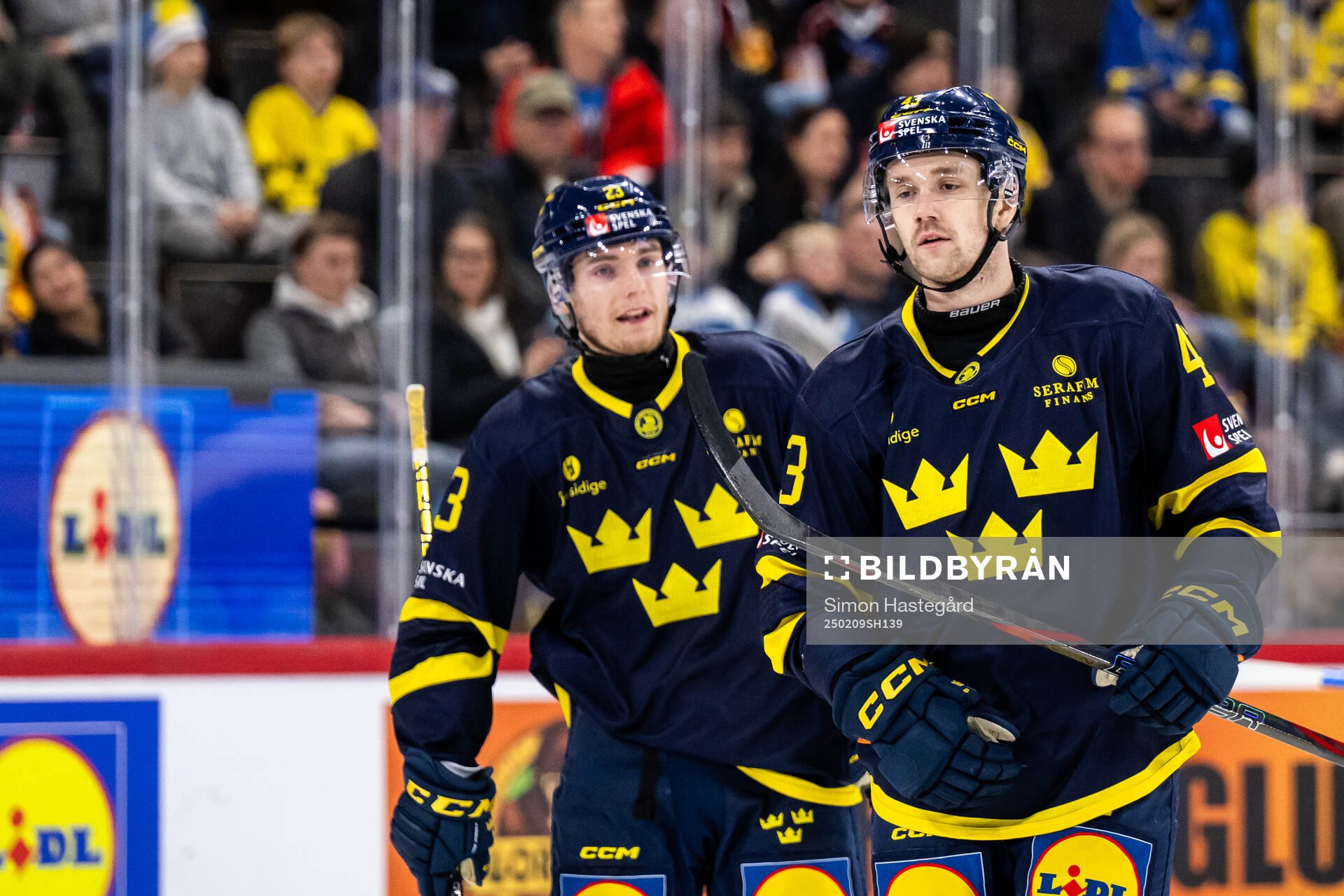 Filip Berglund of Sweden looks dejected