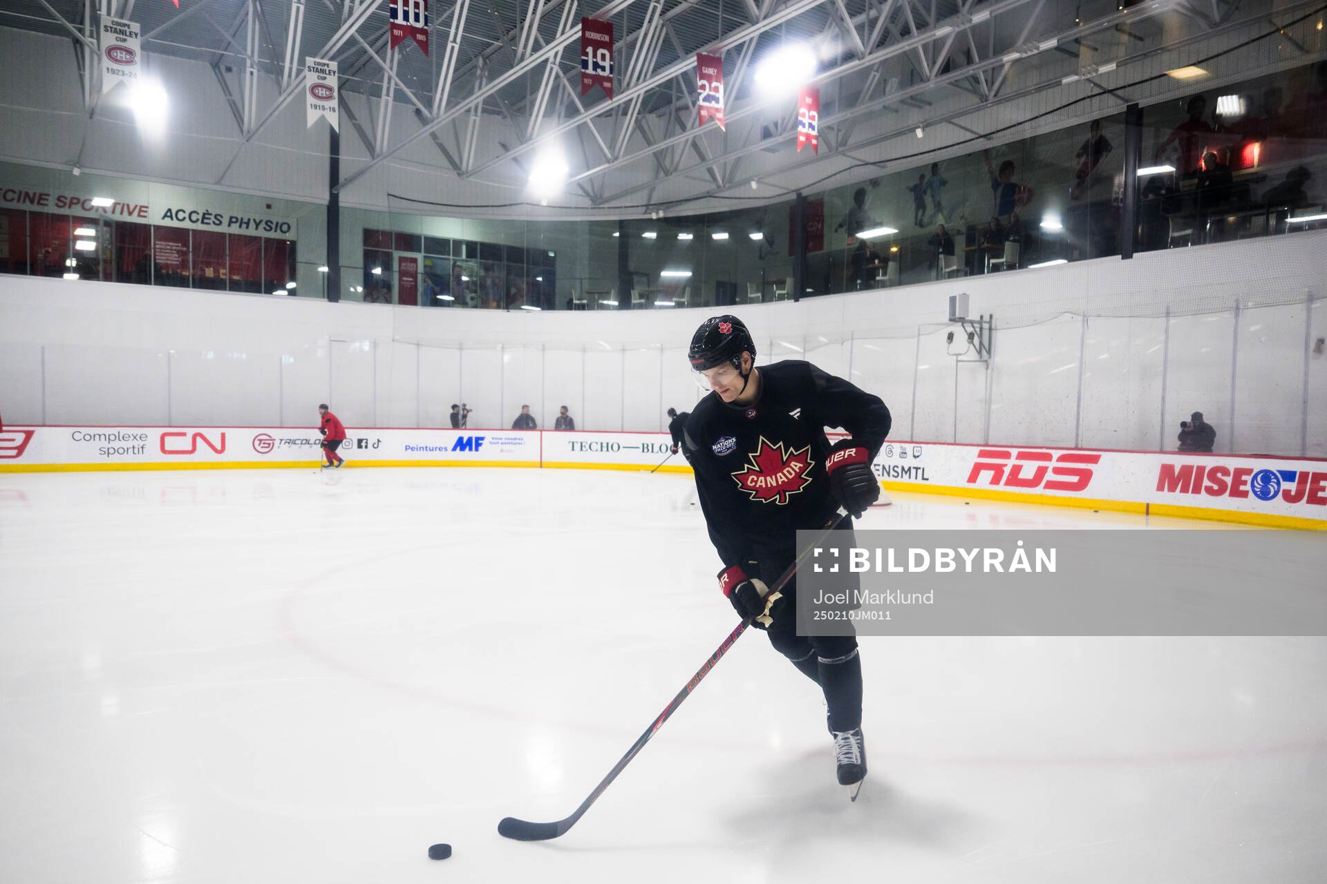 Colton Parayko of Canada at a practice session
