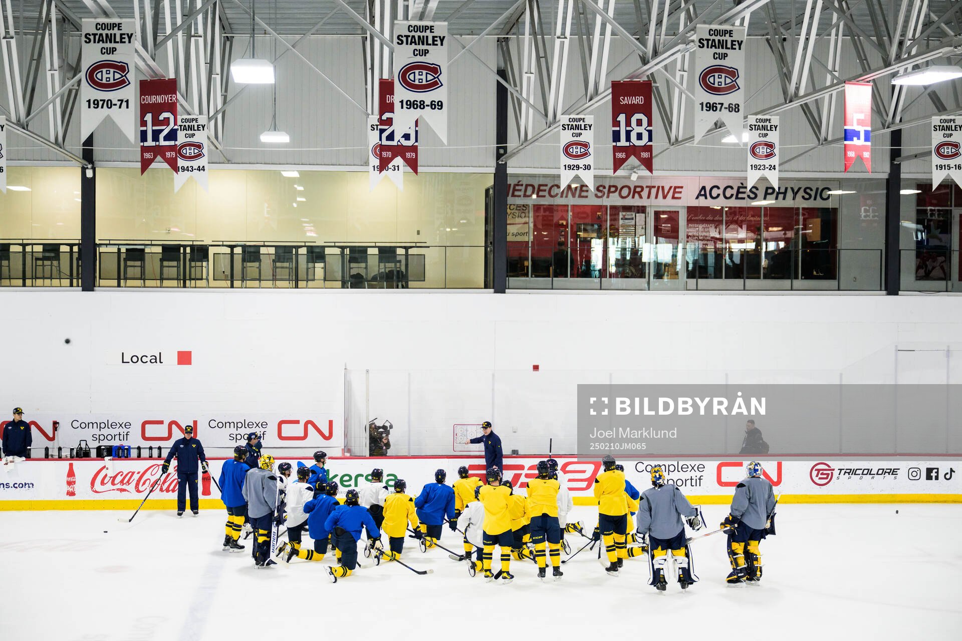 Head coach Sam Hallam of Sweden at a practice session
