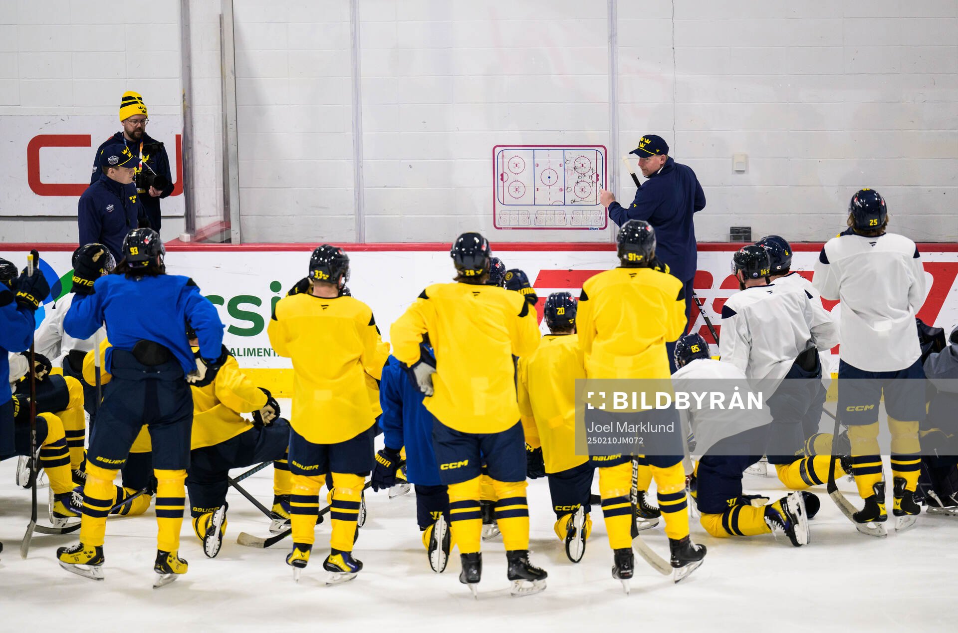 Assistant coach Daniel Alfredsson of Sweden at a practice