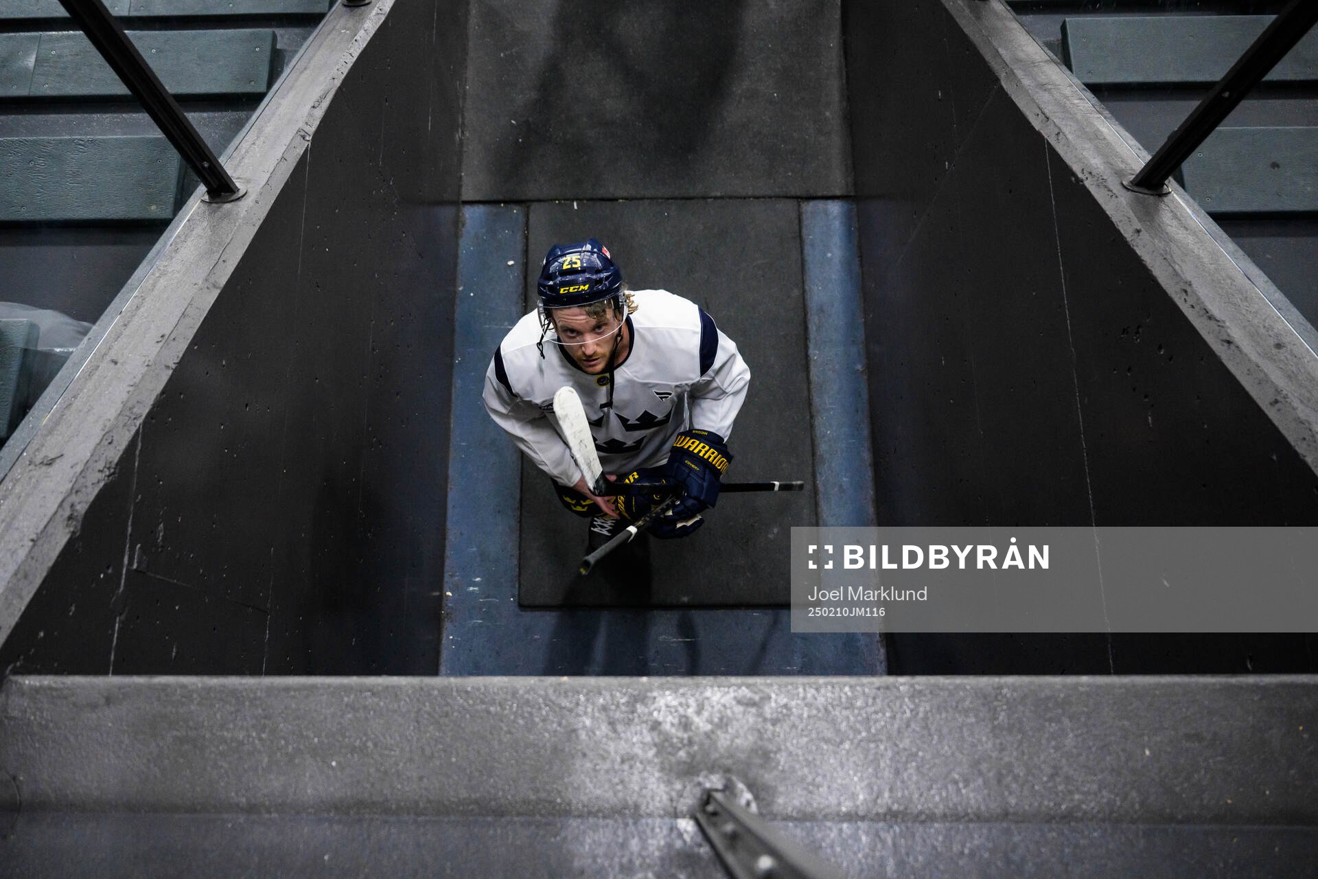 Jonas Brodin of Sweden at a practice session