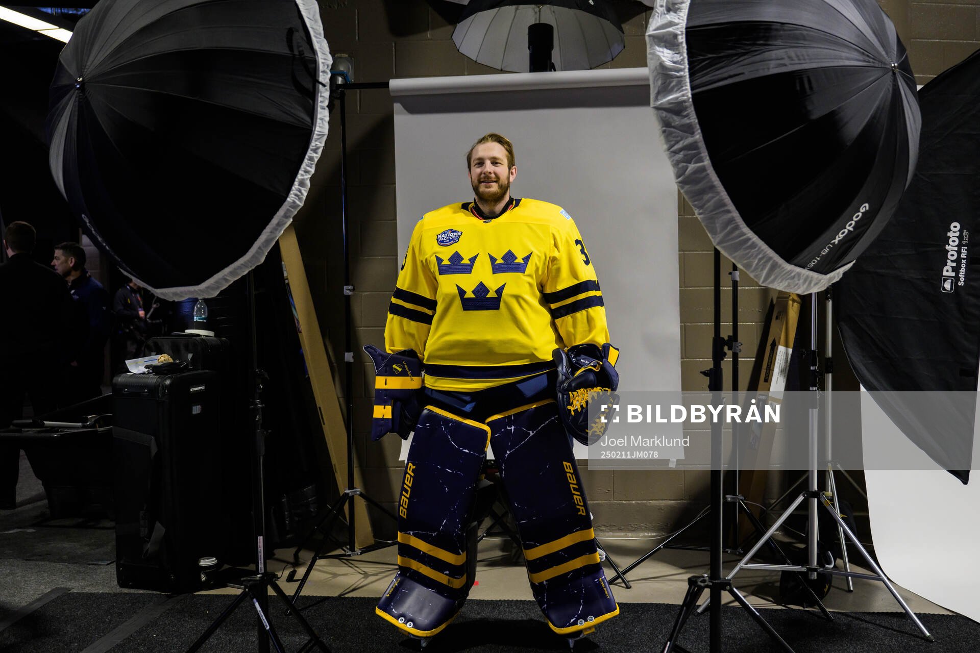 Goaltender Linus Ullmark of Sweden