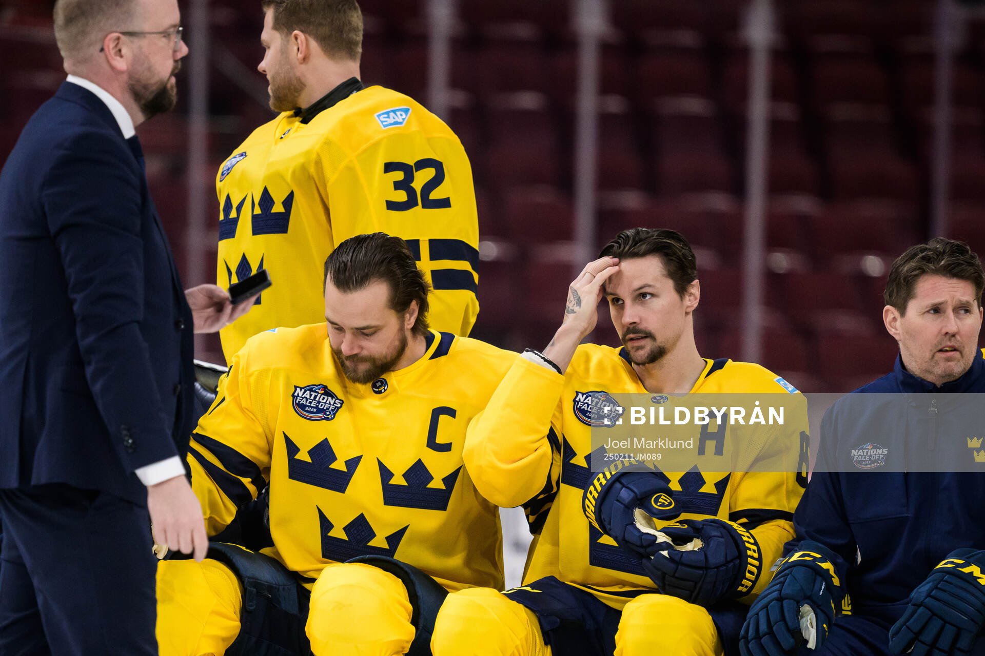 Victor Hedman, Erik Karlsson and assistant coach Stefan