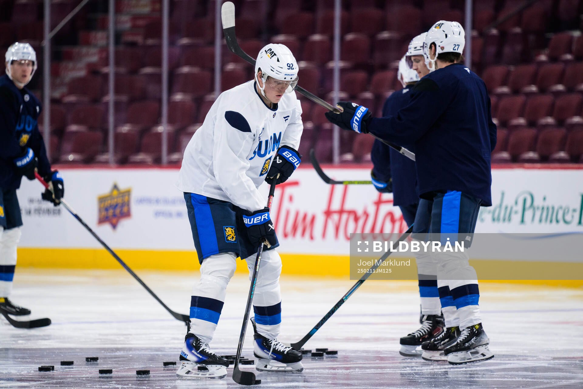 Patrik Laine of Finland at a practice session