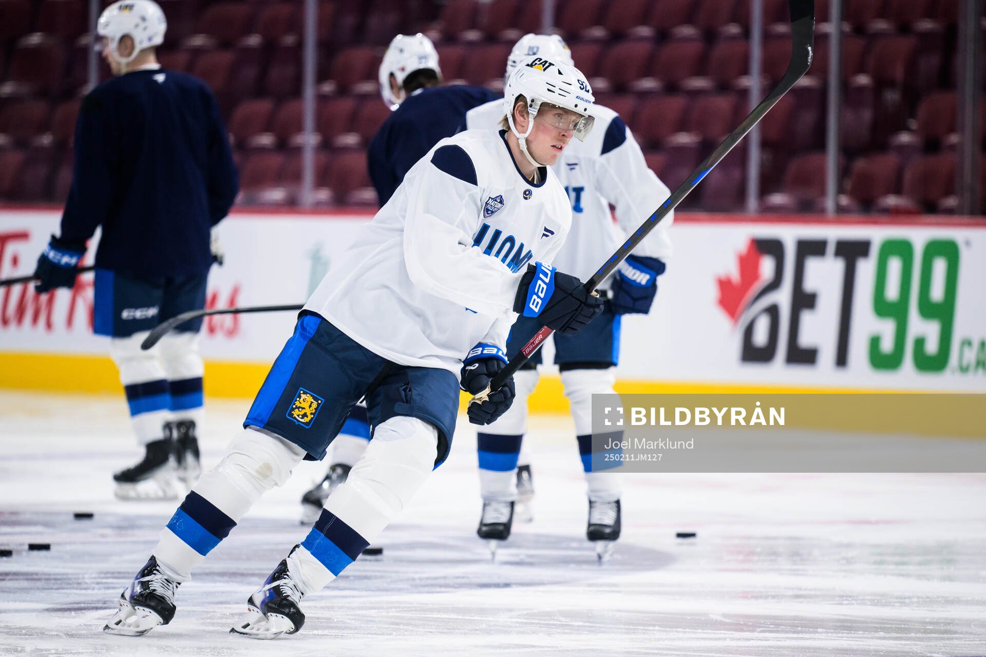 Patrik Laine of Finland at a practice session
