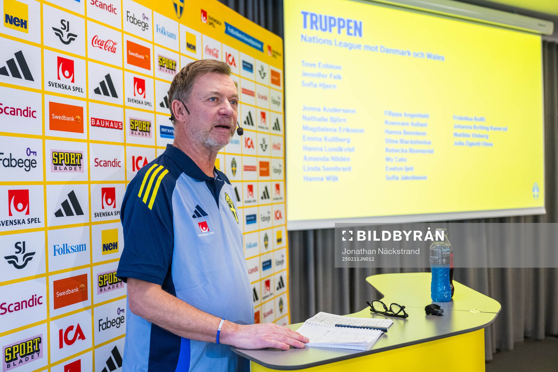 Head coach Peter Gerhardsson of the Swedish women's