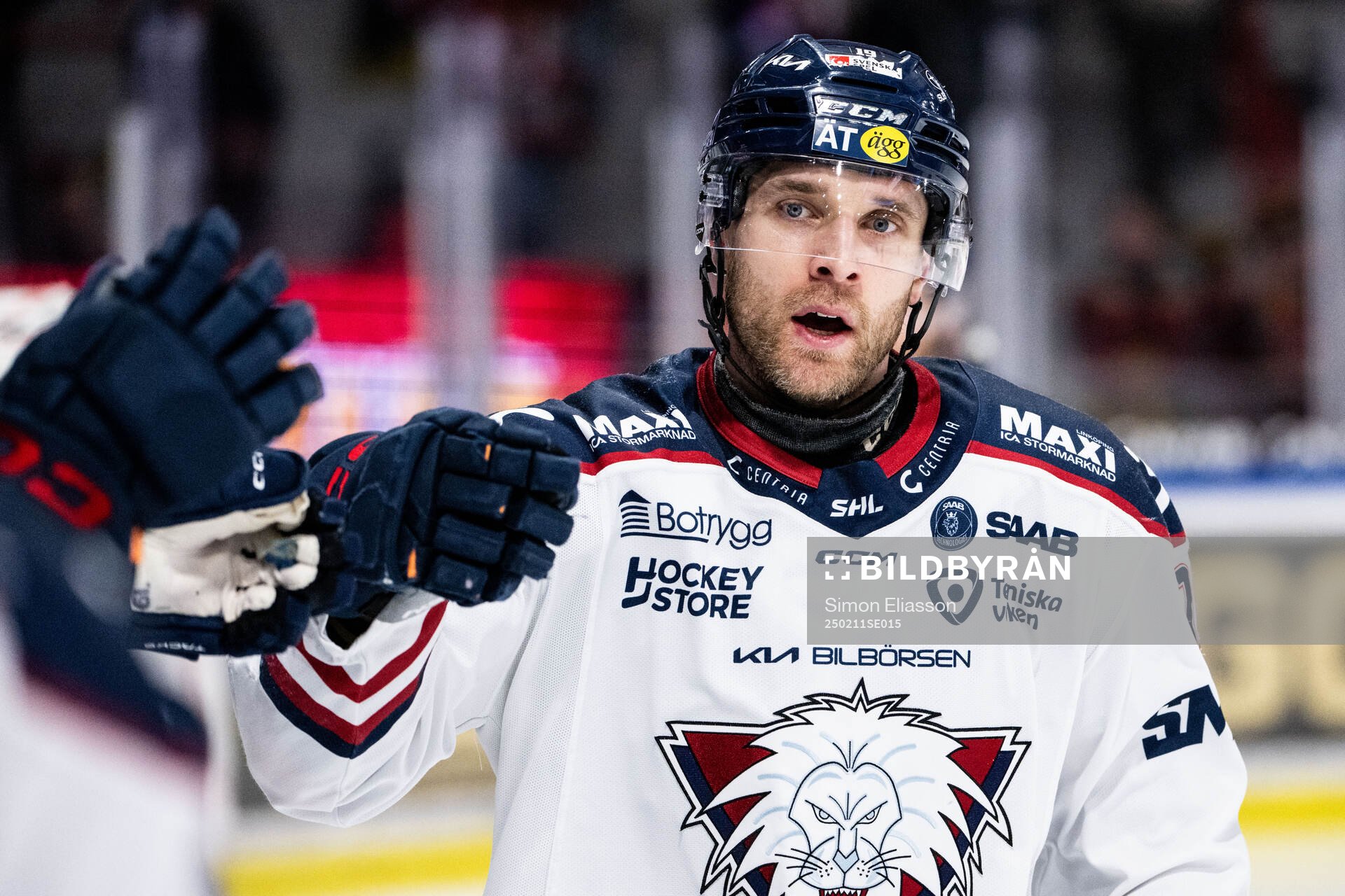 Linköpings Patrick Russell jublar