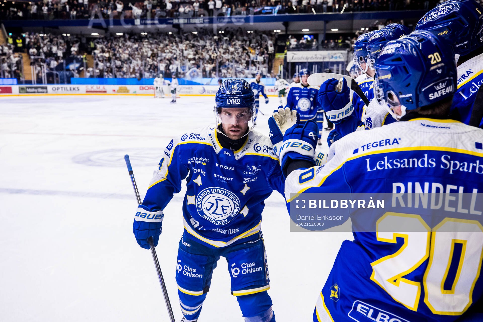 Leksands Oskar Lang jublar
