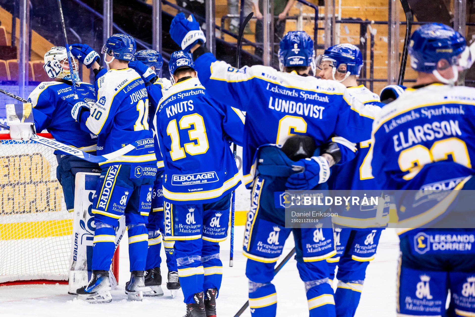Leksands spelarna jublar