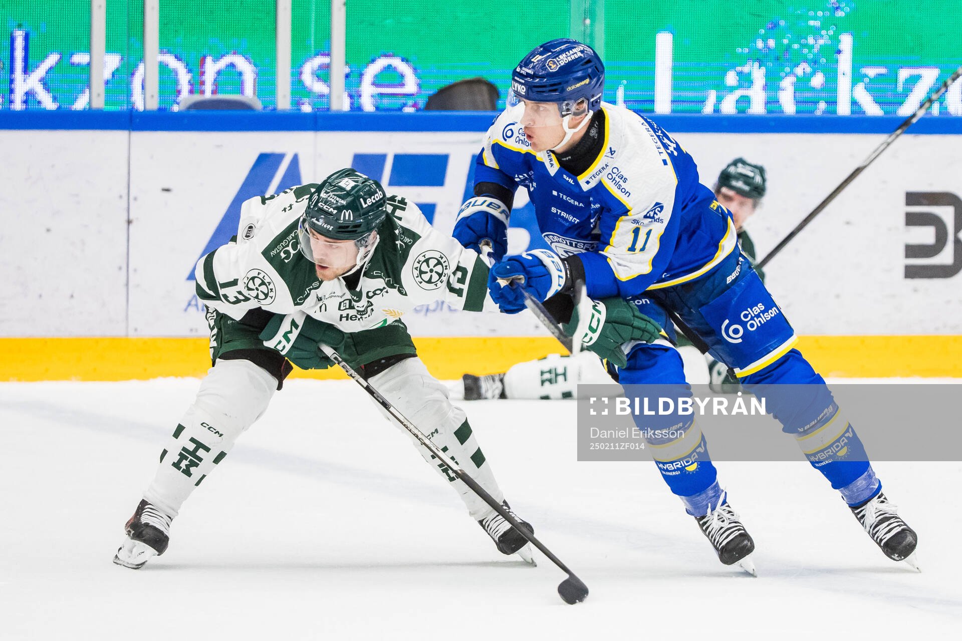 Färjestads Joel Kellman och Leksands Martin Karlsson