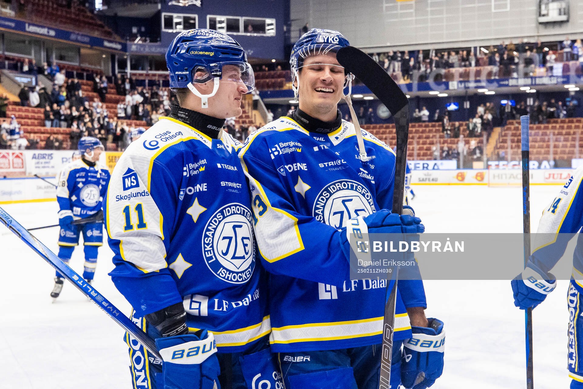 Leksands Martin Karlsson och Jon Knuts jublar