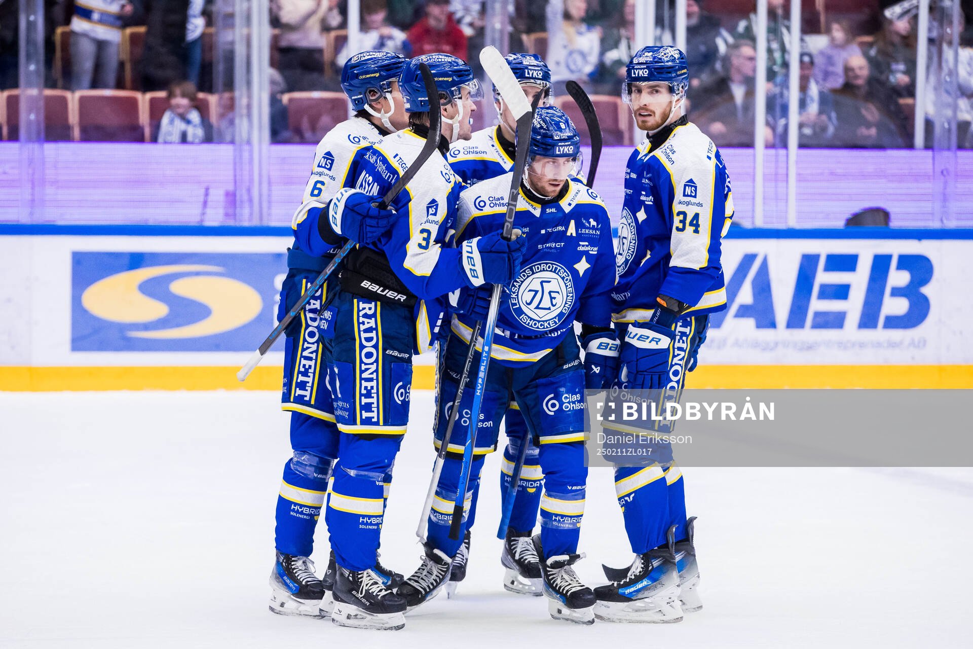 Leksands Justin Glenn Kloos jublar