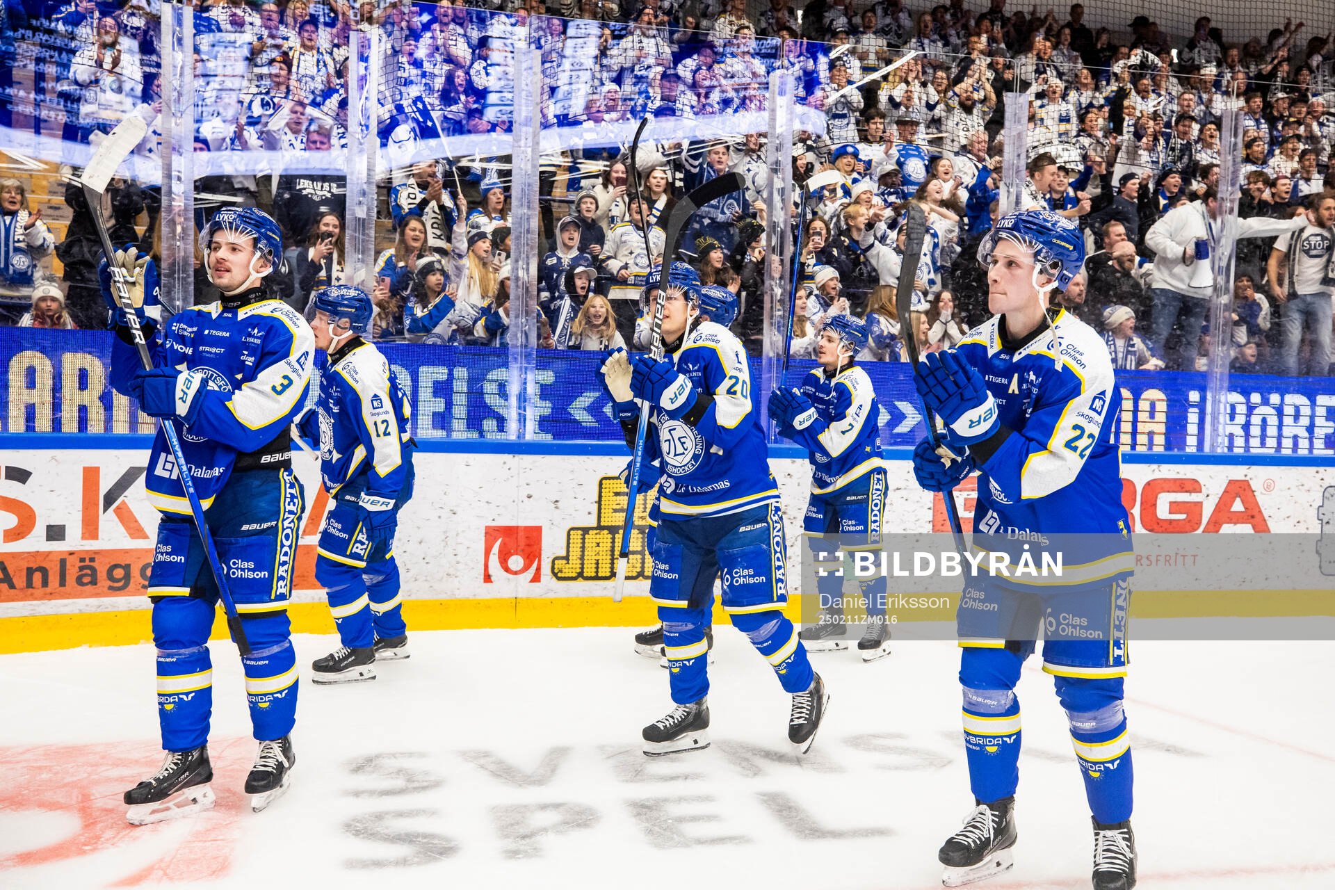Leksands spelarna jublar