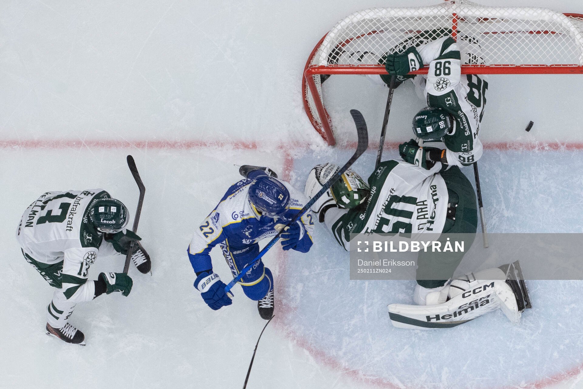 Leksands Lukas Vejdemo gör 3-0 bakom Färjestads målvakt