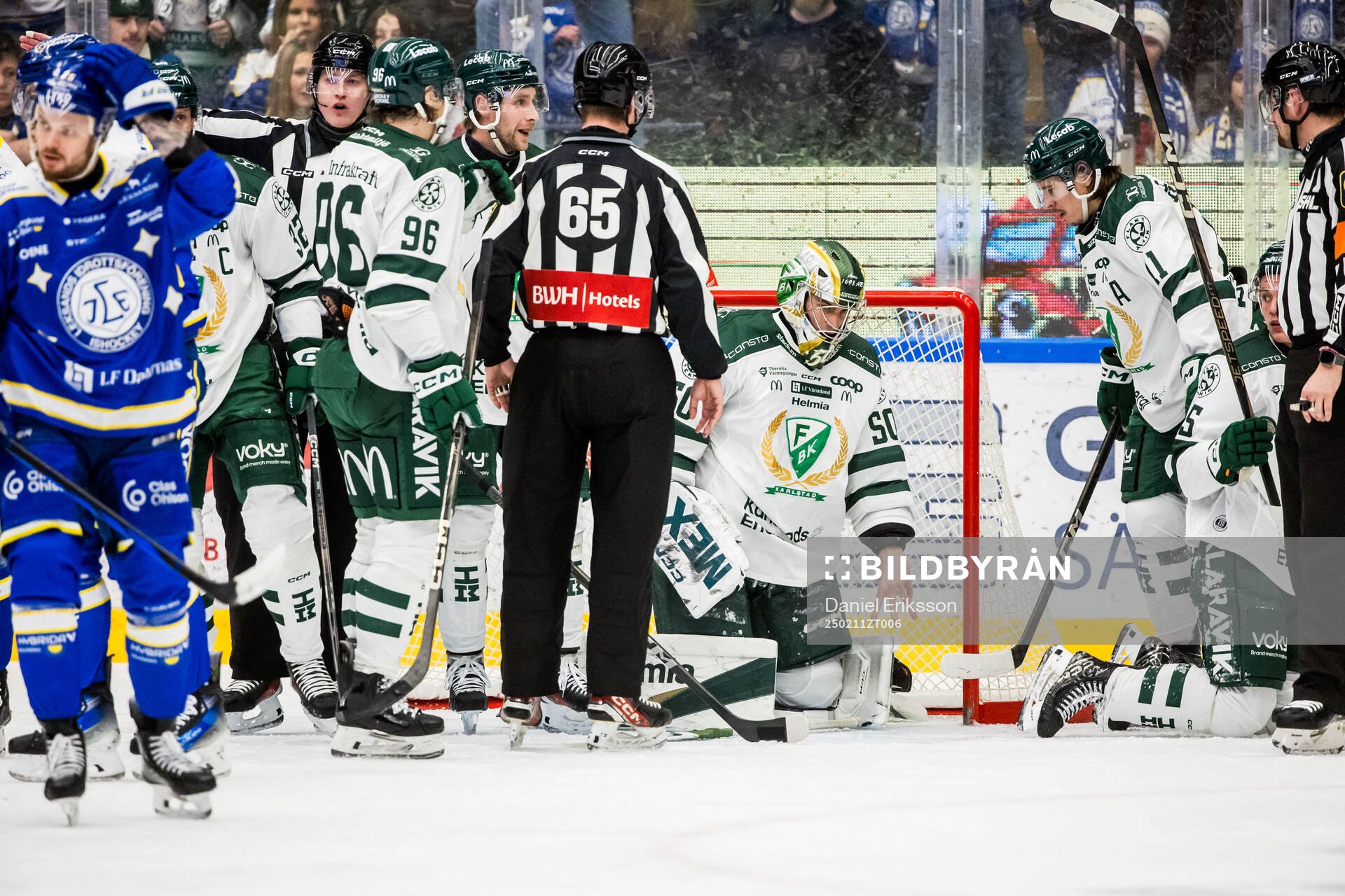 Färjestads målvakt Damian Clara