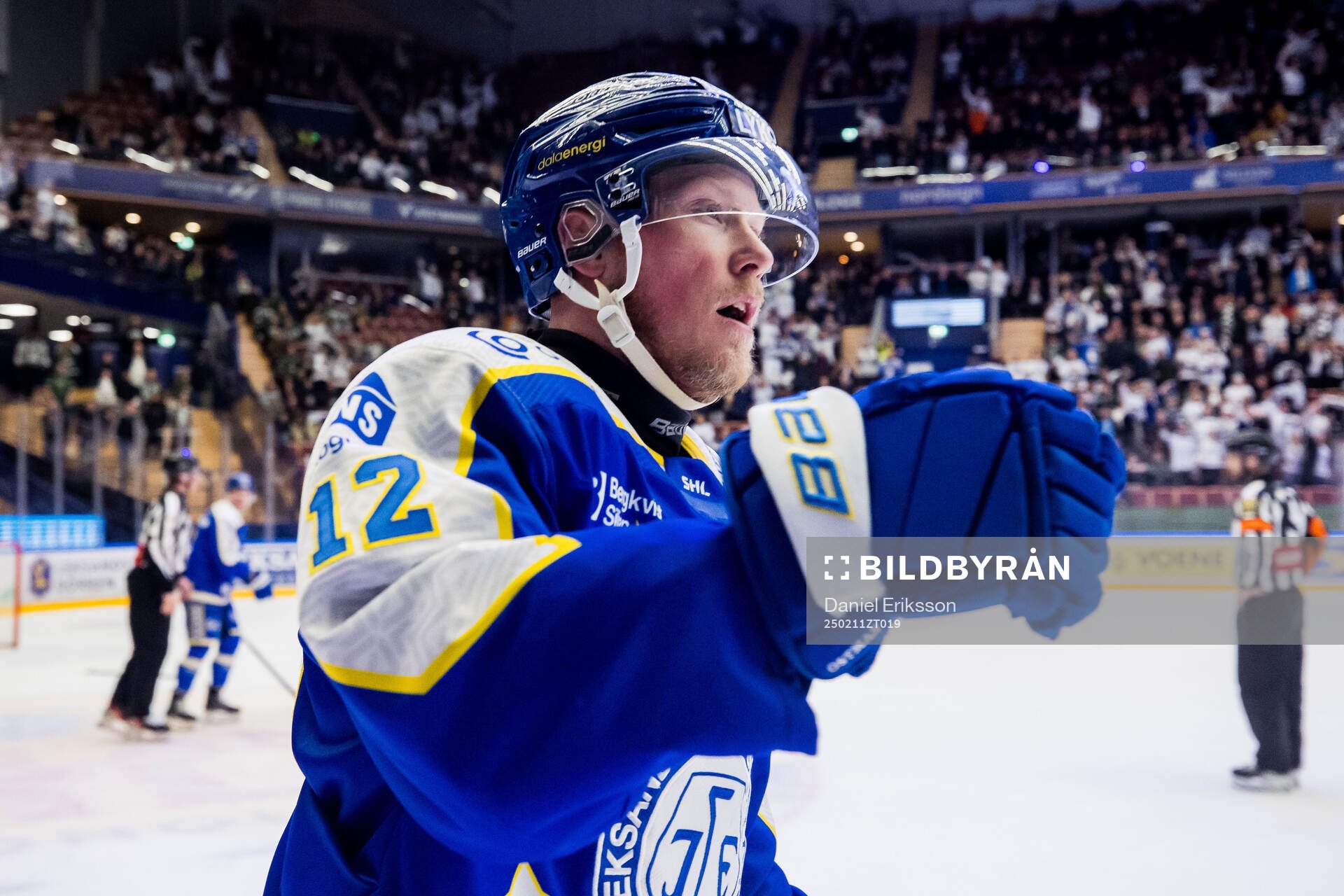 Leksands Kalle Östman jublar