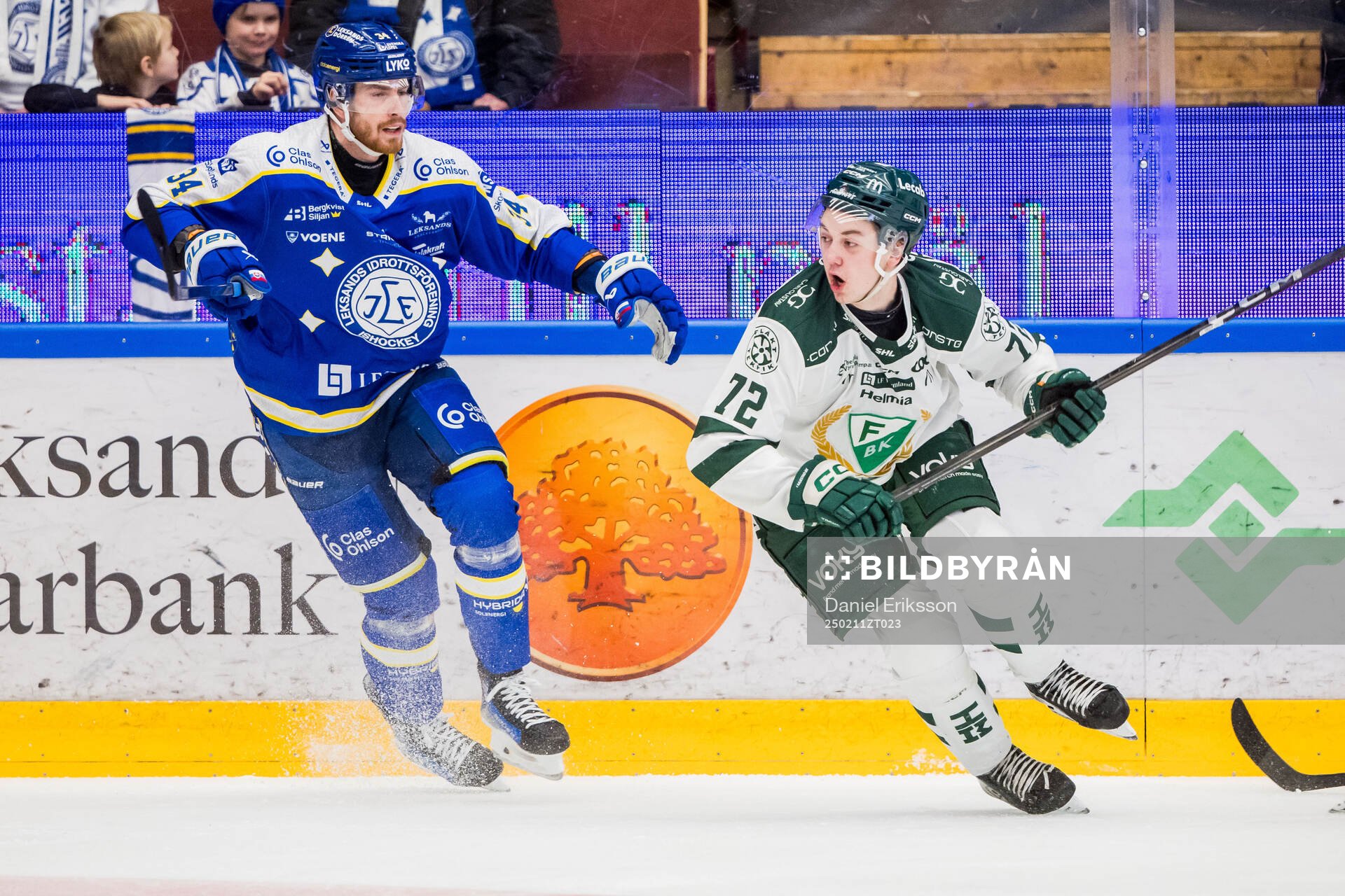 Leksands Arvid Eljas och Färjestads Stian Solberg