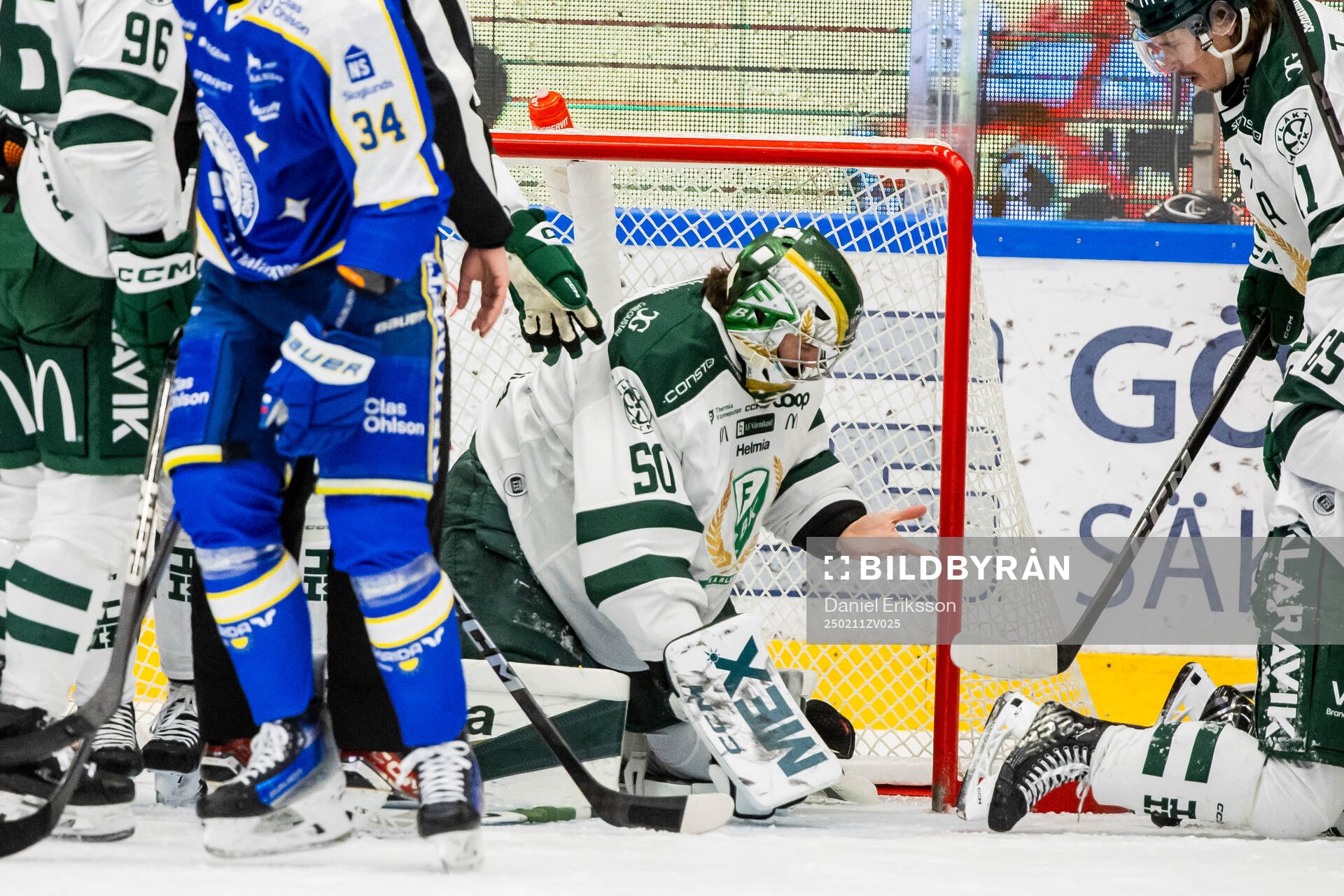 Färjestads målvakt Damian Clara