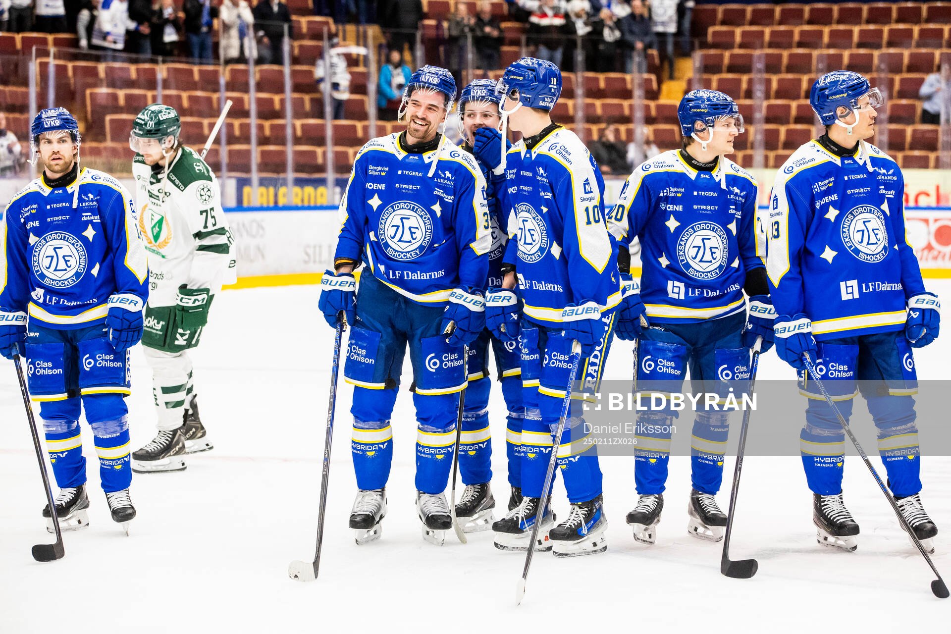 Leksands spelarna jublar