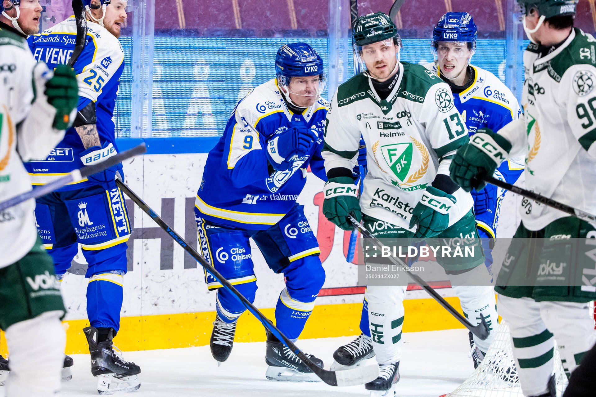 Leksands Patrik Zackrisson och Färjestads Joel Kellman