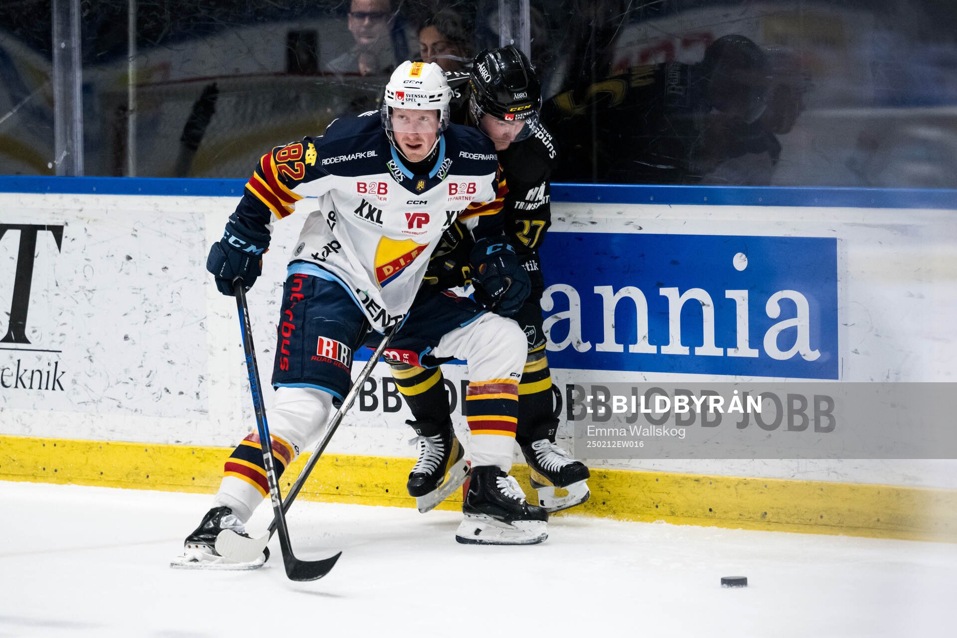 Djurgårdens Colby Sissons och AIKs Christoffer Björk