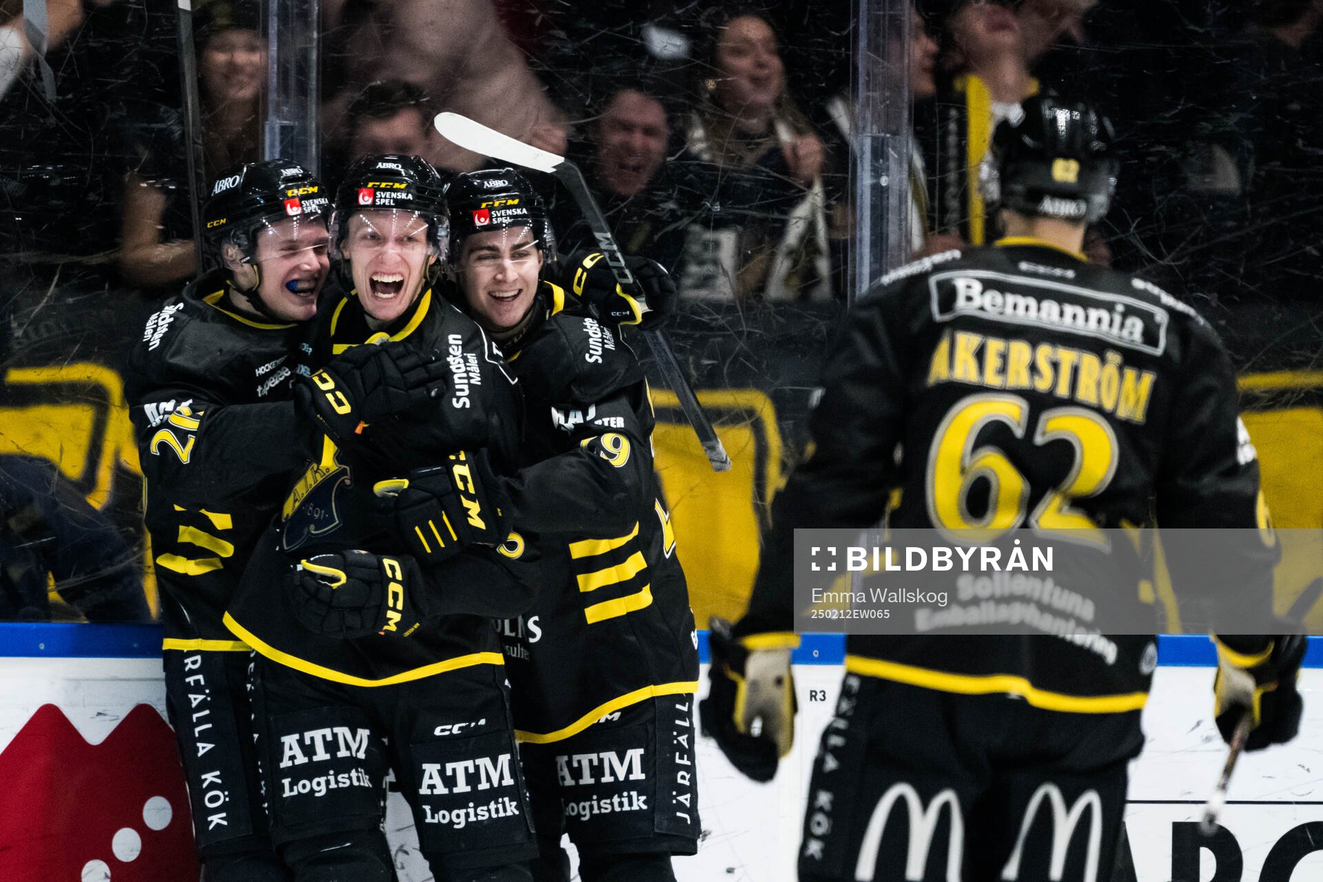 AIKs Rasmus Rudslätt, Oliver Tärnström och Daniel