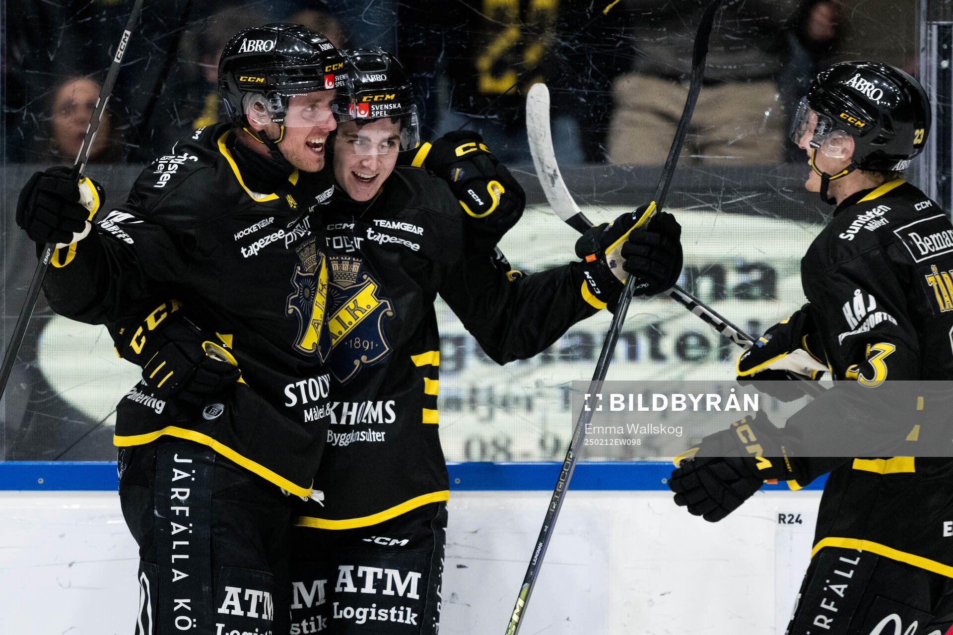 AIKs Daniel Ljungman, Alfred Barklund och Oliver