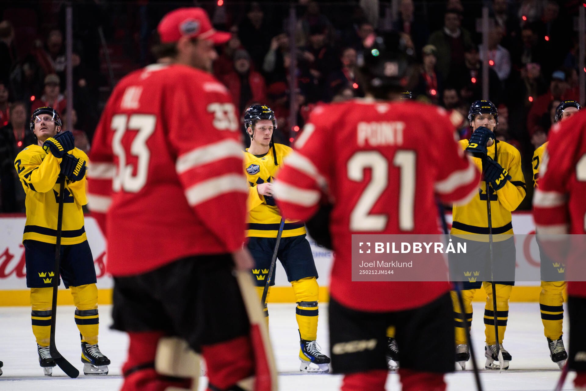 Gustav Nyquist, Lucas Raymond and Gustav Forsling of Sweden