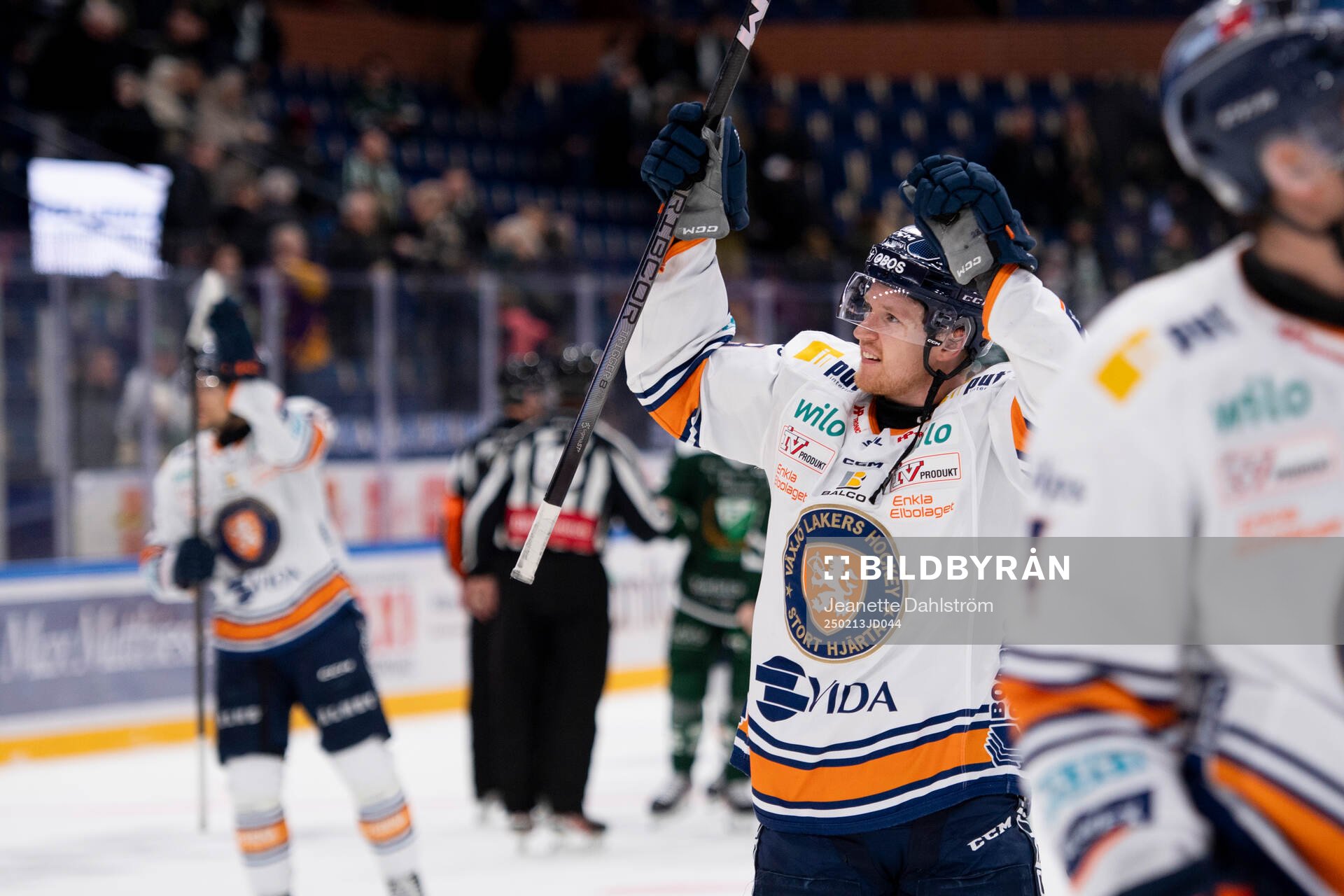 Växjös Hugo Gustafsson jublar