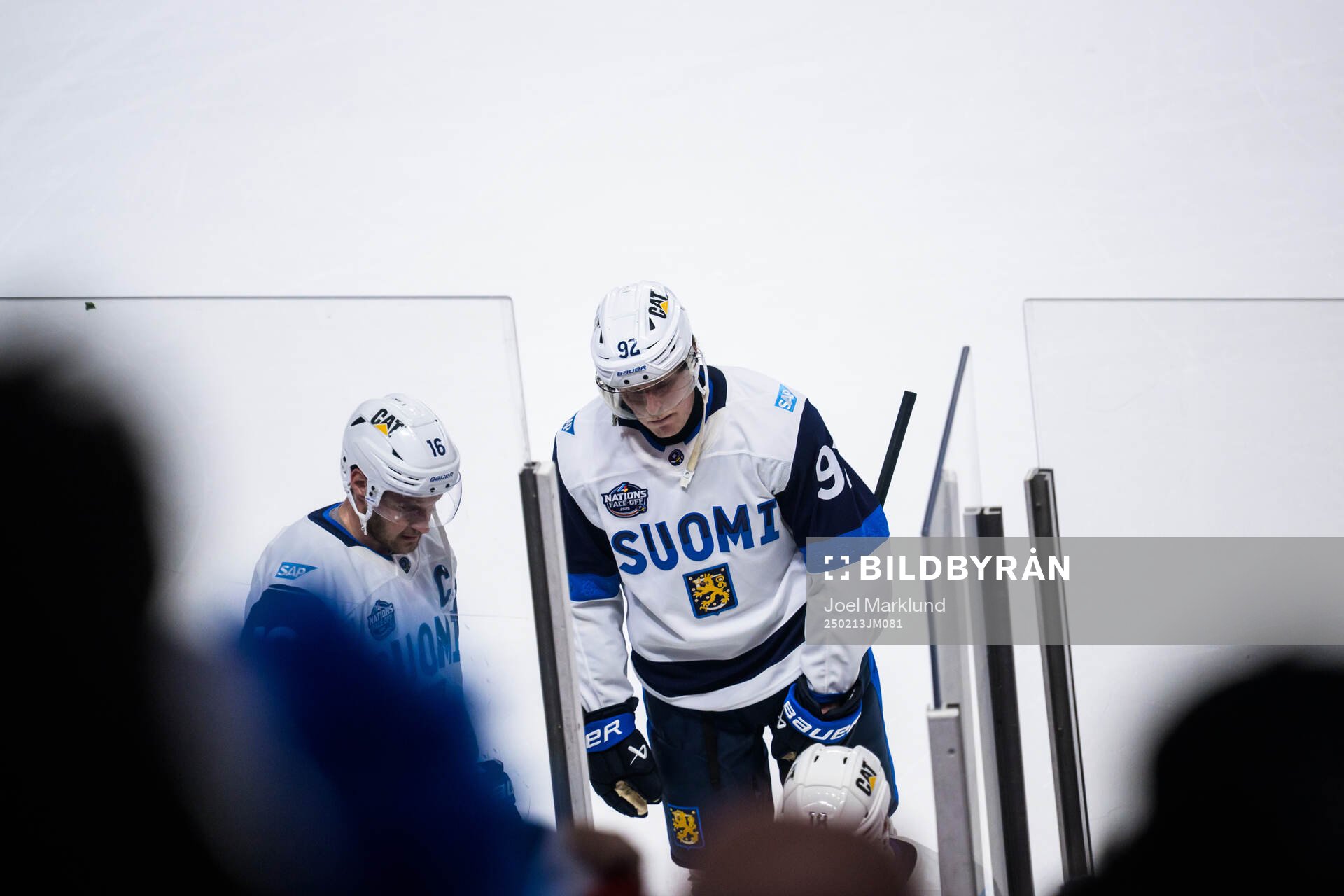 Patrik Laine of Finland looks dejected