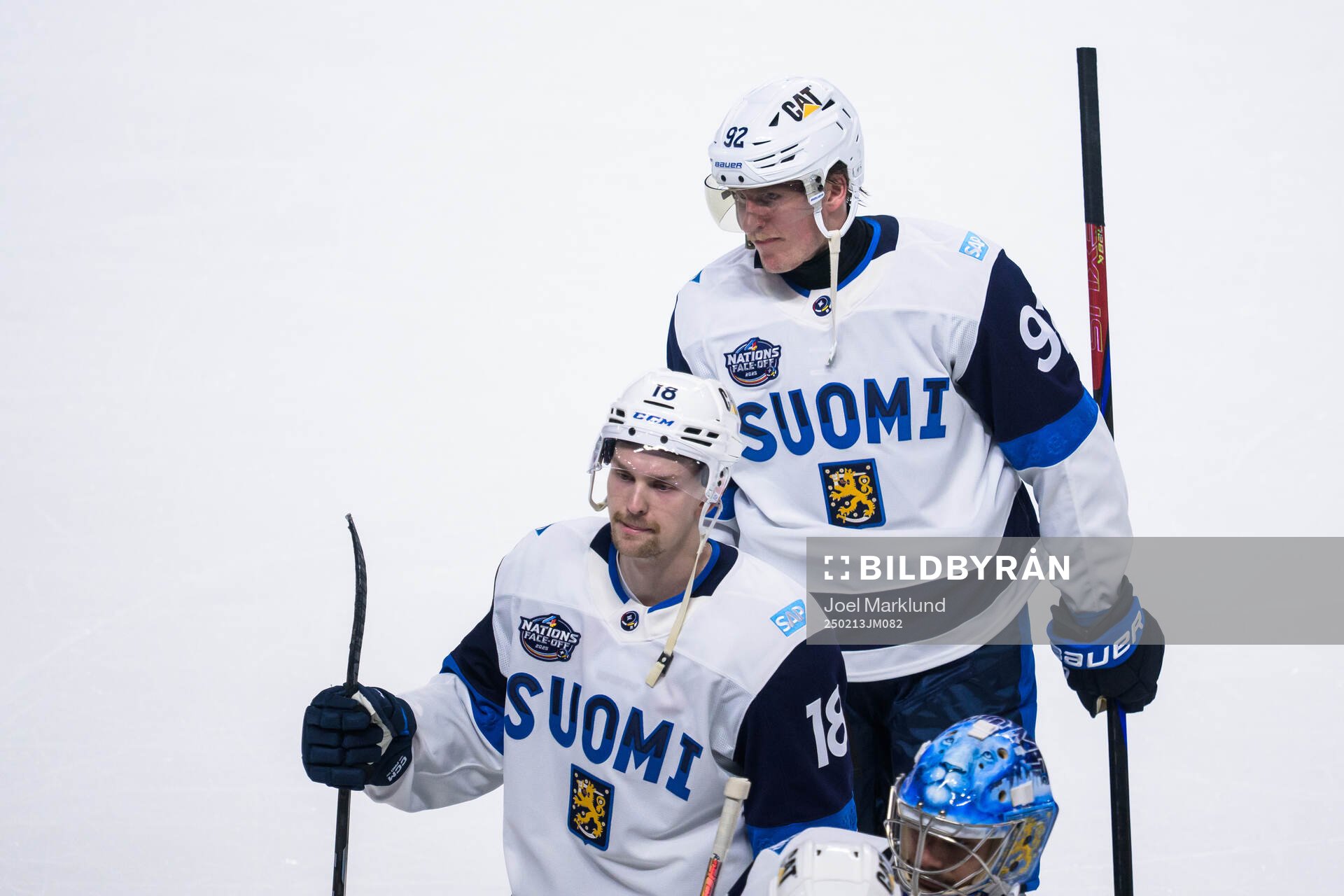 Patrik Laine of Finland looks dejected